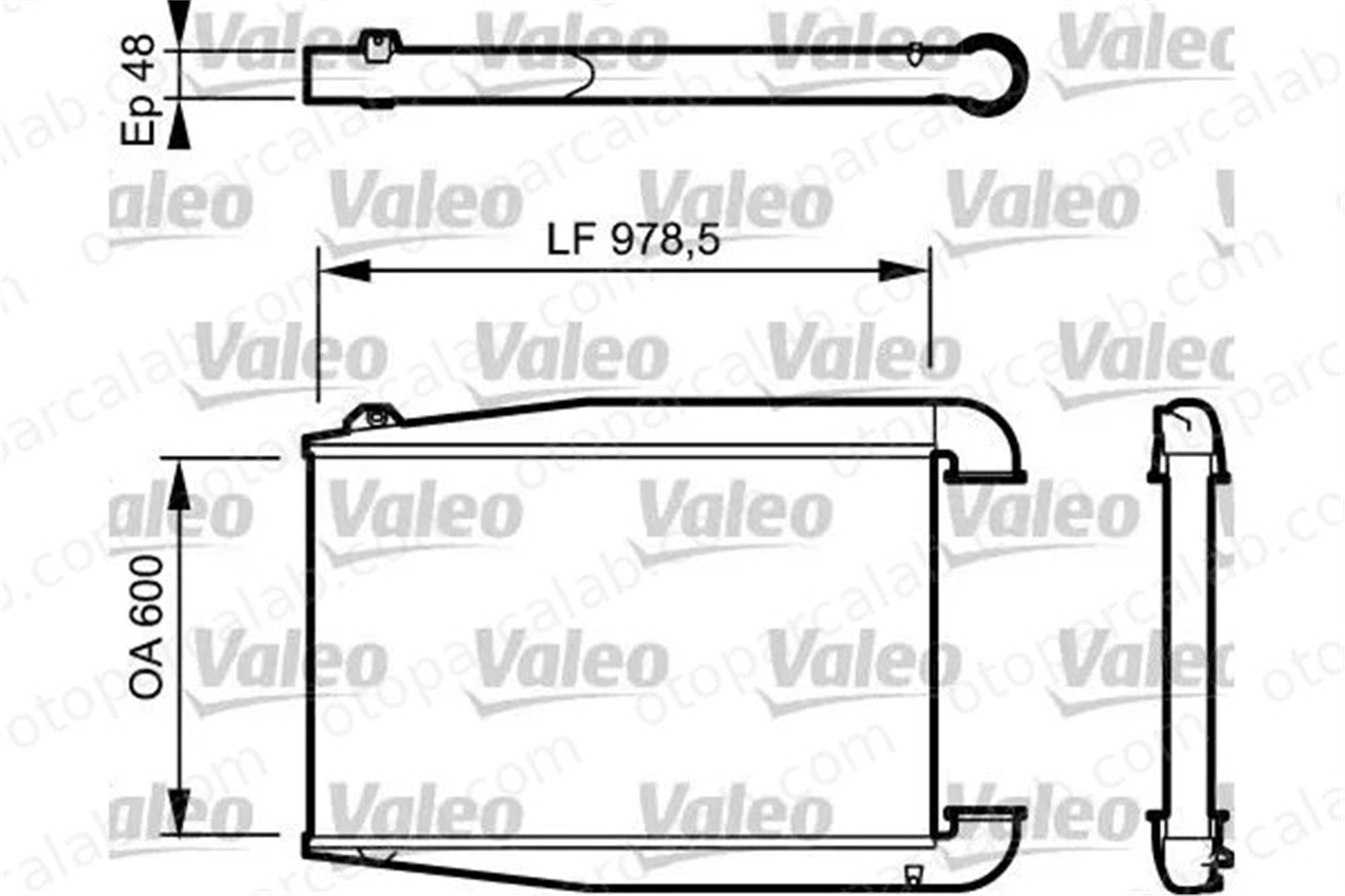 VALEO 818774 Turbo Radyatörü MERCEDES-BENZ AROCS ACTROS MP4 / MP5 6285003400 6285004600