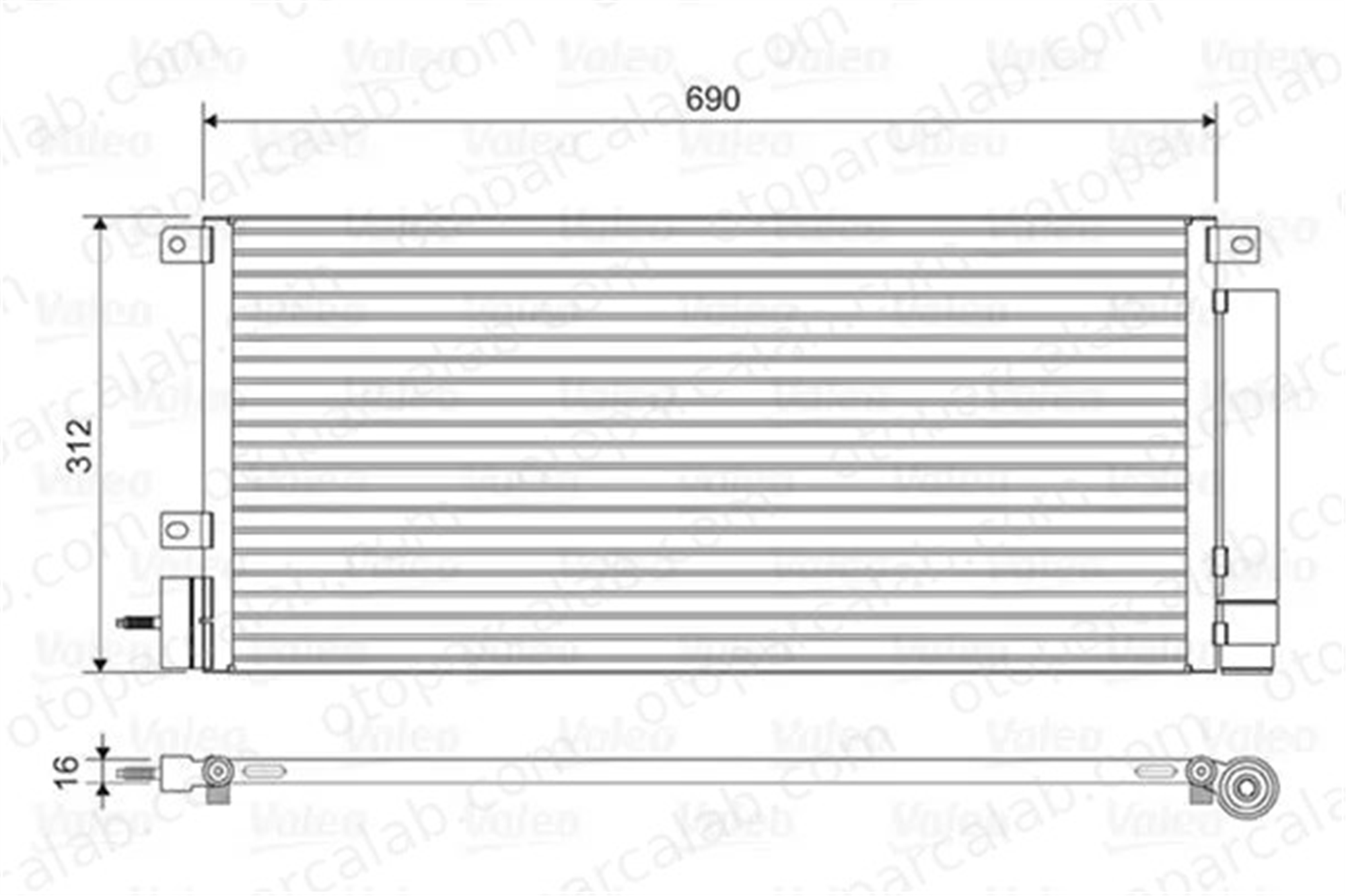 VALEO 822576 Klima Radyatörü OPEL MOKKA / MOKKA X CHEVROLET TRAX 95321793 95026328