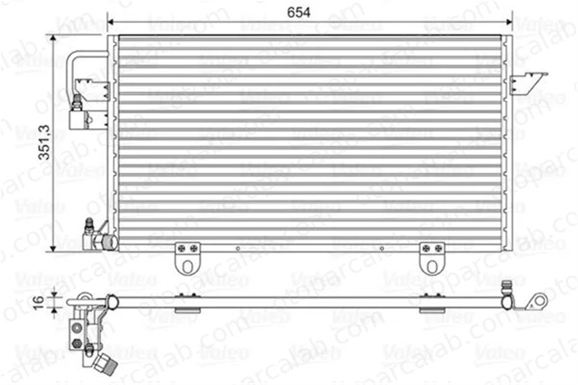 VALEO 822602 Klima Radyatörü AUDI 80 B4 Avant 80 B4 Sedan 8A0260403AB8A0260401AB 8A0260401AB