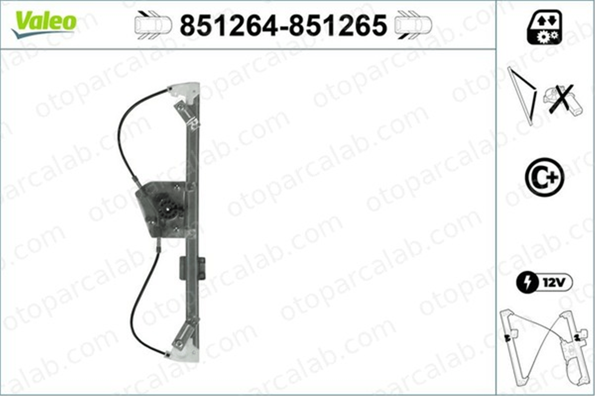 VALEO 851264 Cam Krikosu Arka Sol BMW X5 51357166381 7166381