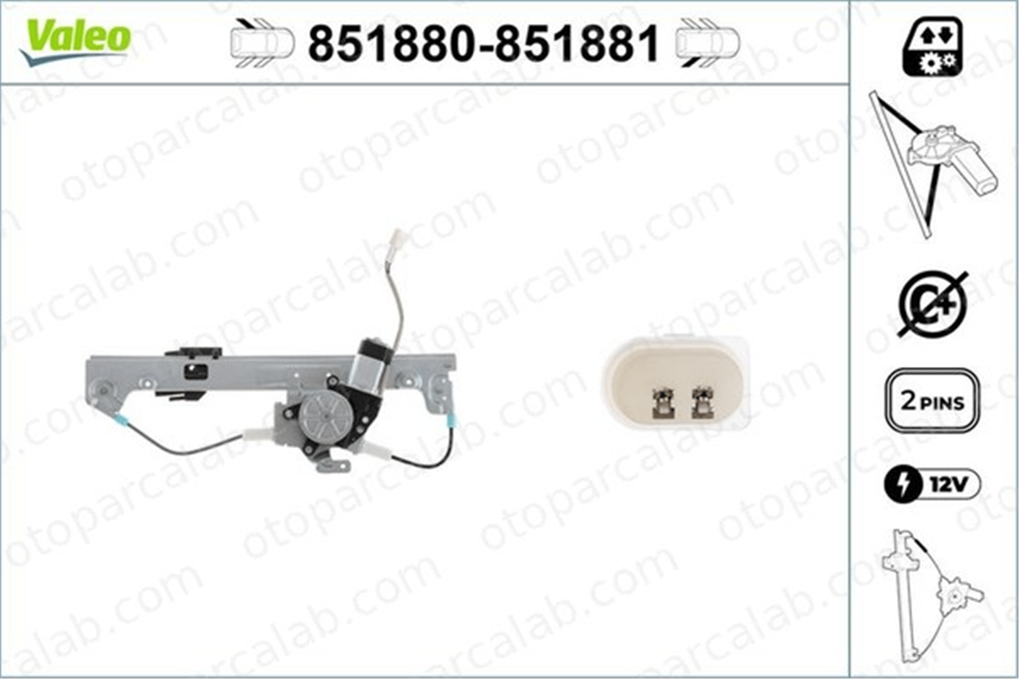 VALEO 851880 Cam Krikosu Ön Sağ veya Sol FORD FOCUS I FOCUS I Turnier 2M51A27000CC 1331606