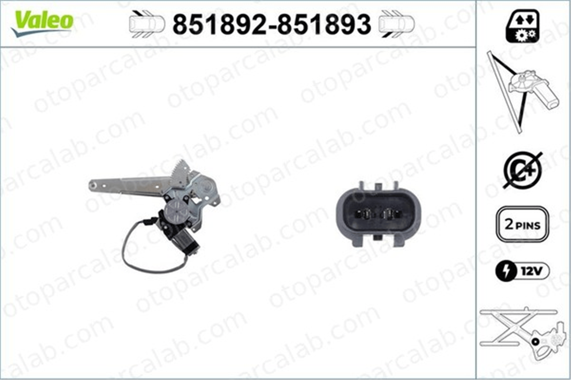 VALEO 851892 Cam Krikosu Arka Sol HYUNDAI GETZ 834030B010