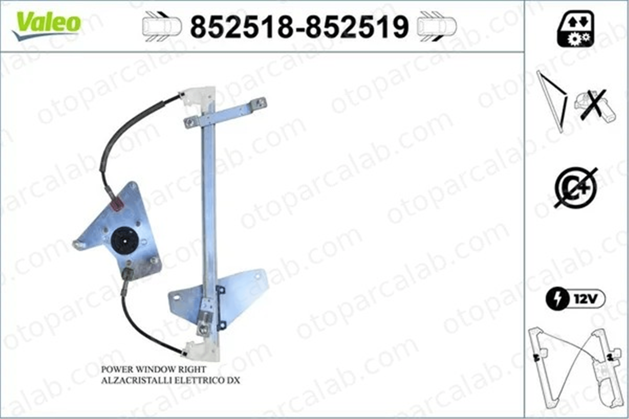 VALEO 852518 Cam Krikosu Ön Sol CITROËN C1 II PEUGEOT 108 B000848480 B001019780