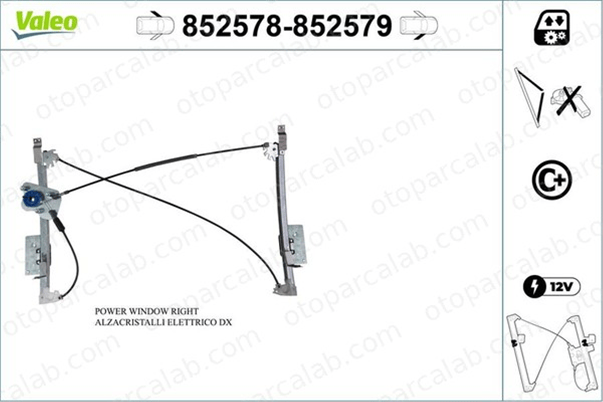 VALEO 852578 Cam Krikosu Ön Sol MINI MINI MINI Cabrio 51332756083 2756083