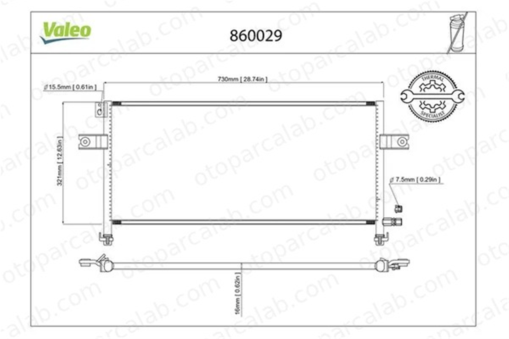 VALEO 860029 Klima Radyatörü FORD MAVERICK NISSAN TERRANO II 921100F700 1960490