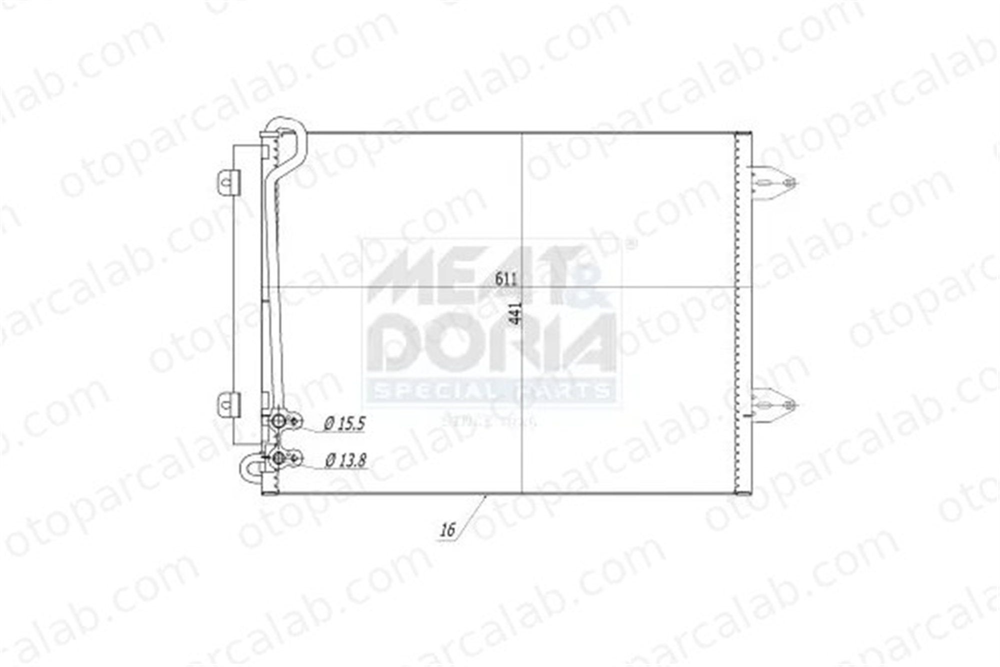 VALEO 860121 Klima Radyatörü VW PASSAT B6 Variant PASSAT B6 3C0820411G 3C0820411J