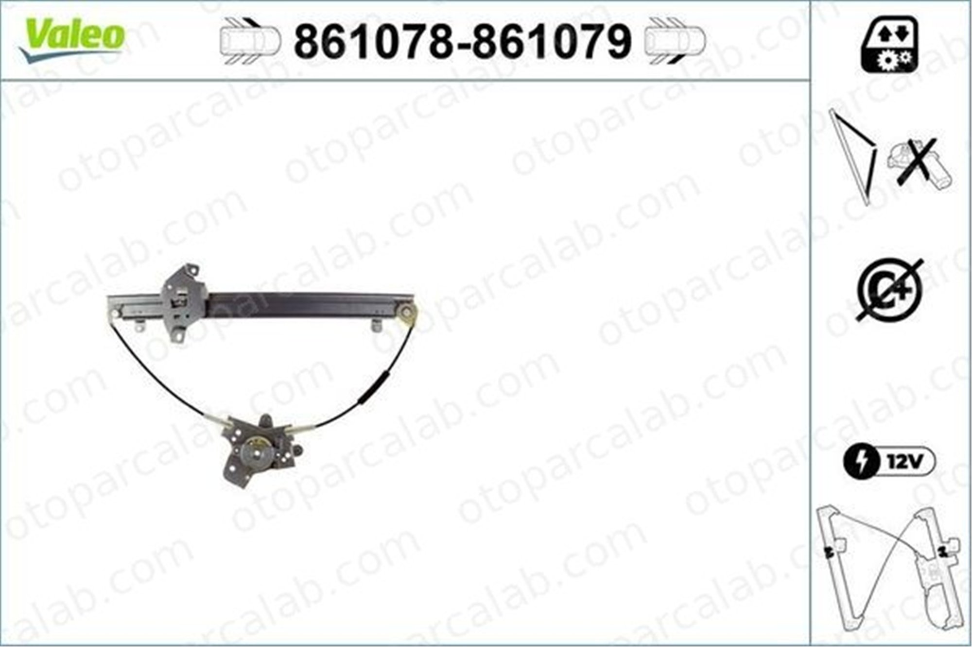 VALEO 861079 Cam Krikosu Ön Sağ HYUNDAI ACCENT I ACCENT Sedan 8240322011