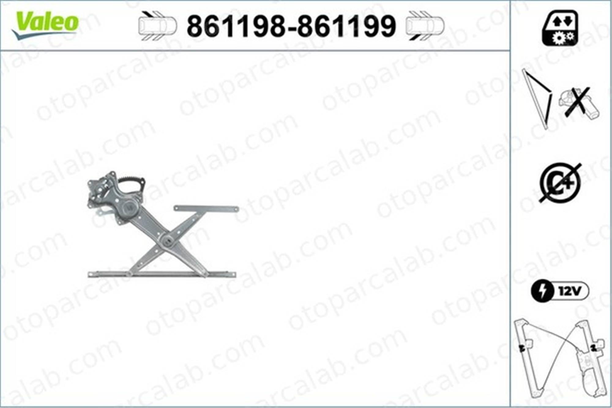 VALEO 861198 Cam Krikosu Arka Sol HYUNDAI LANTRA II LANTRA II Station wagon 8340329011
