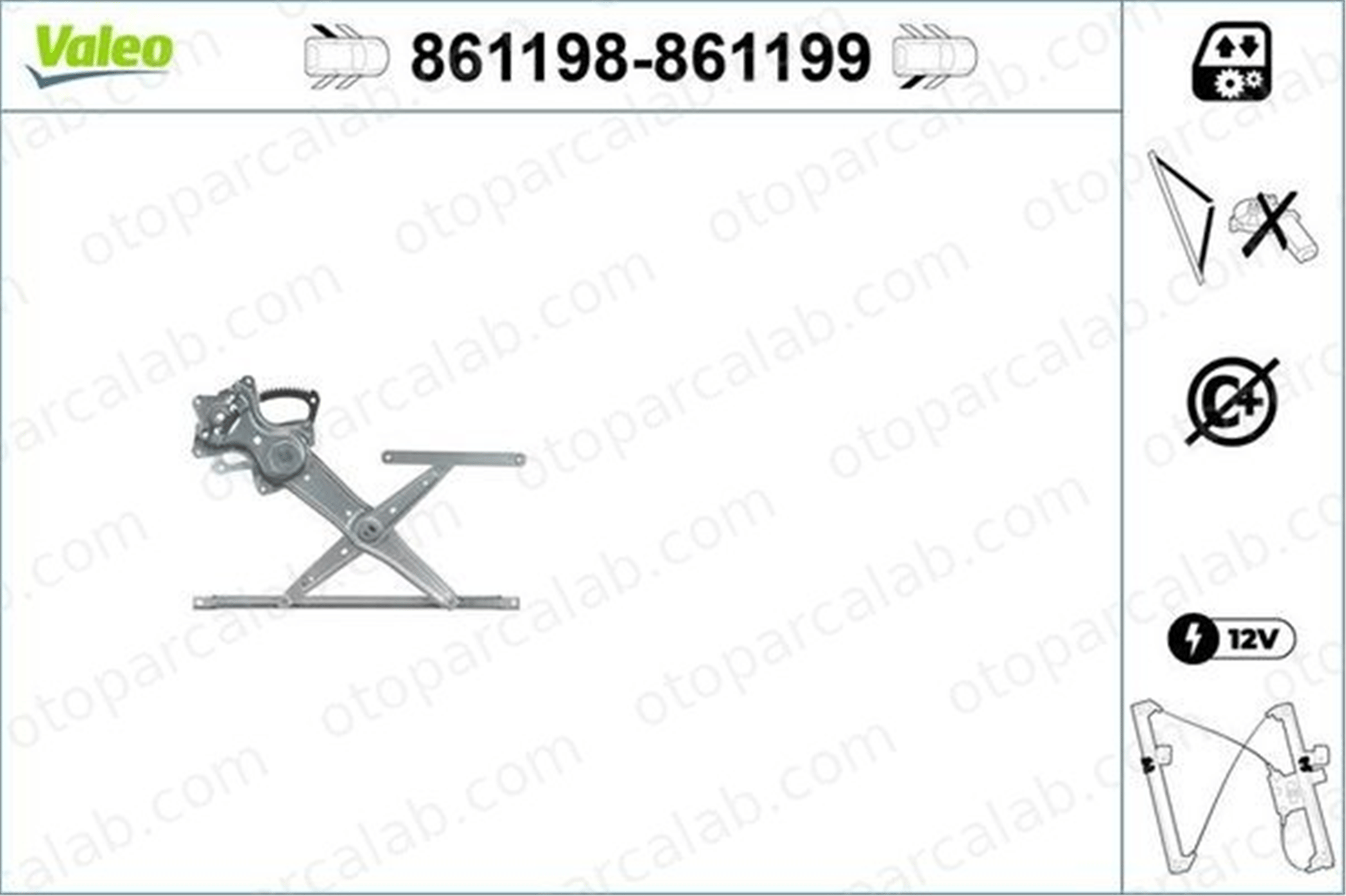VALEO 861199 Cam Krikosu Arka Sağ HYUNDAI LANTRA II LANTRA II Station wagon 8340429011