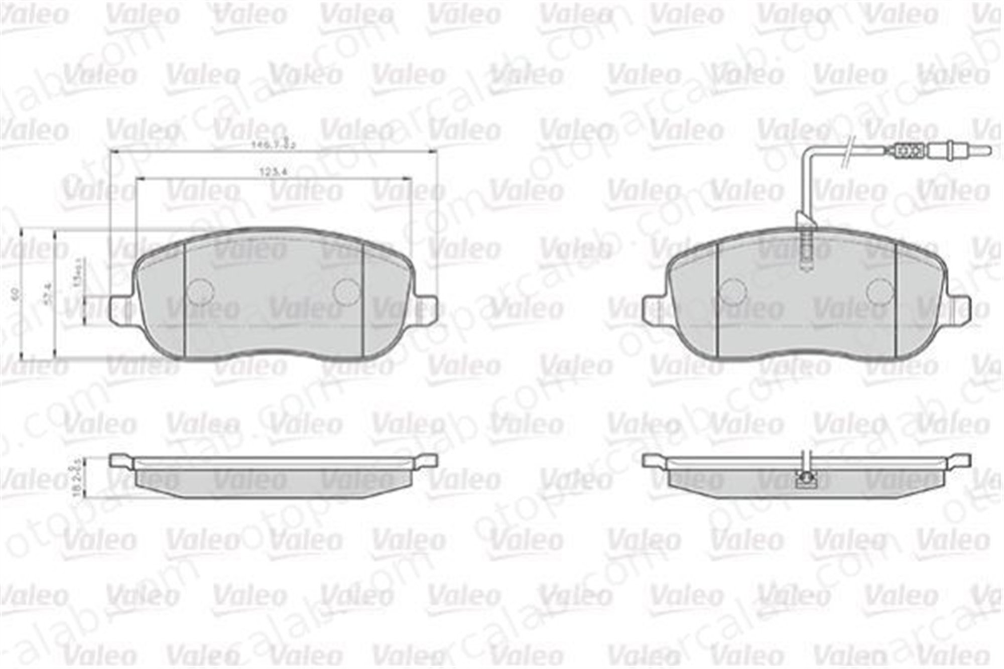 VALEO 872261 Fren Disk Balata Ön FIAT SCUDO Minibüs/Otobüs SCUDO Panelvan/Van 425231 77362236