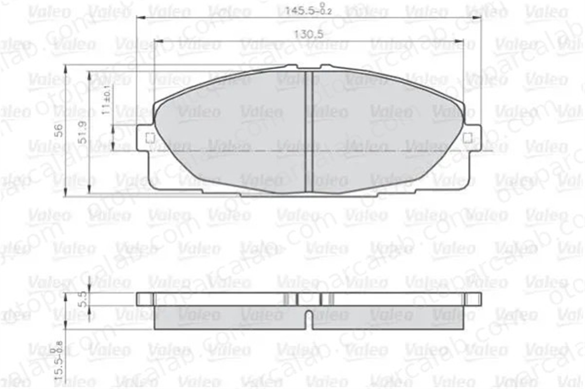 VALEO 872680 Fren Disk Balata Ön TOYOTA HIACE IV Minibüs/Otobüs HIACE IV Panelvan/Van 446526420 446525090