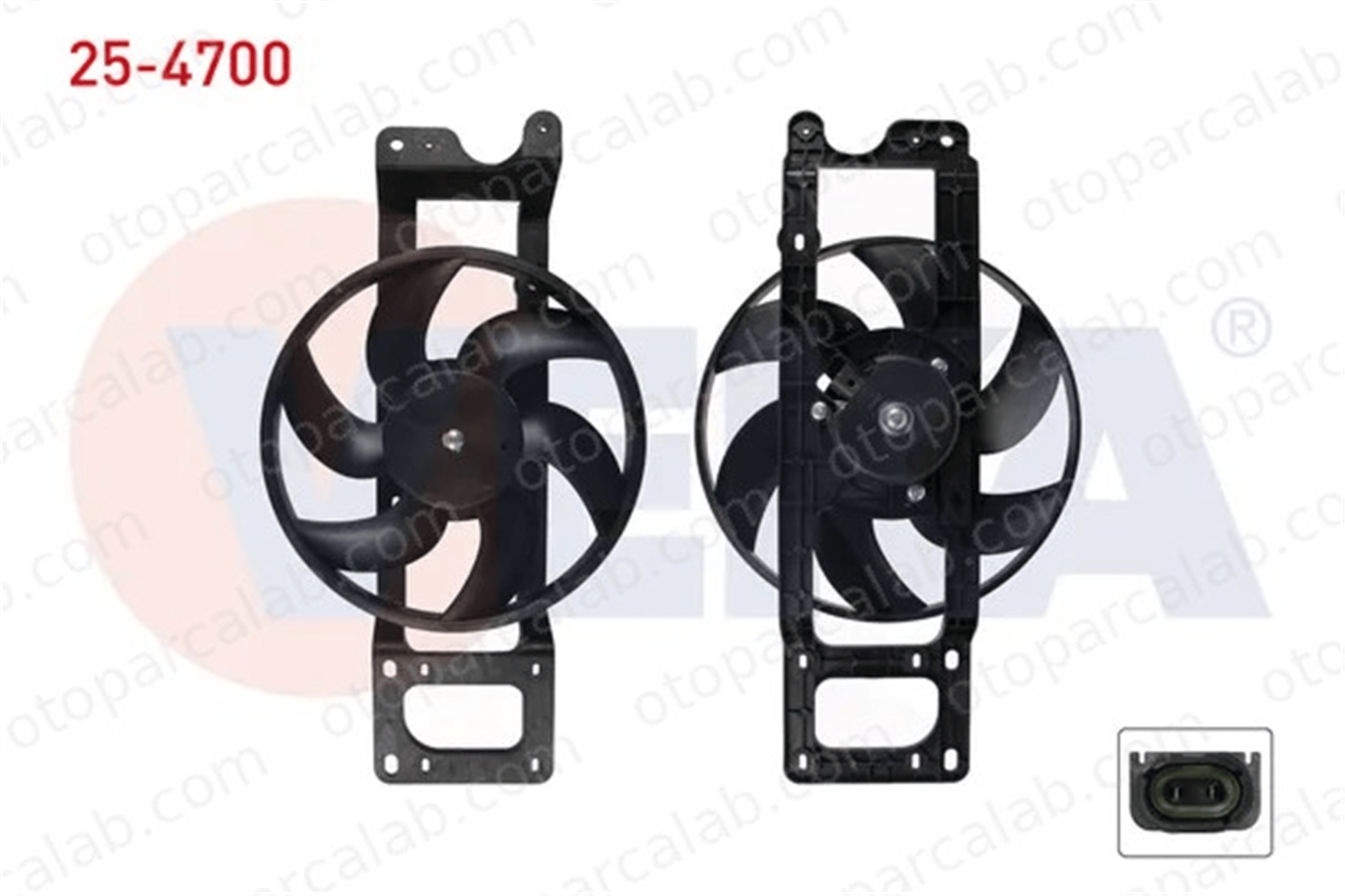 VEKA 25-4700 Radyatör Fan ve Motoru DACIA LOGAN RENAULT LOGAN I 6001546843 6001547043
