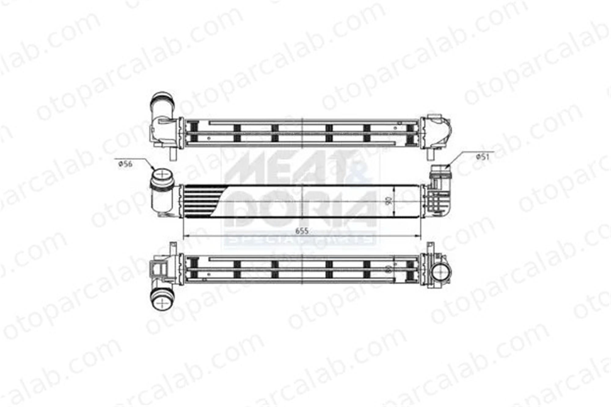 VEKA 42-3503 Turbo Radyatörü RENAULT MEGANE III Coupe MEGANE III Grandtour 144960006R 144960600R
