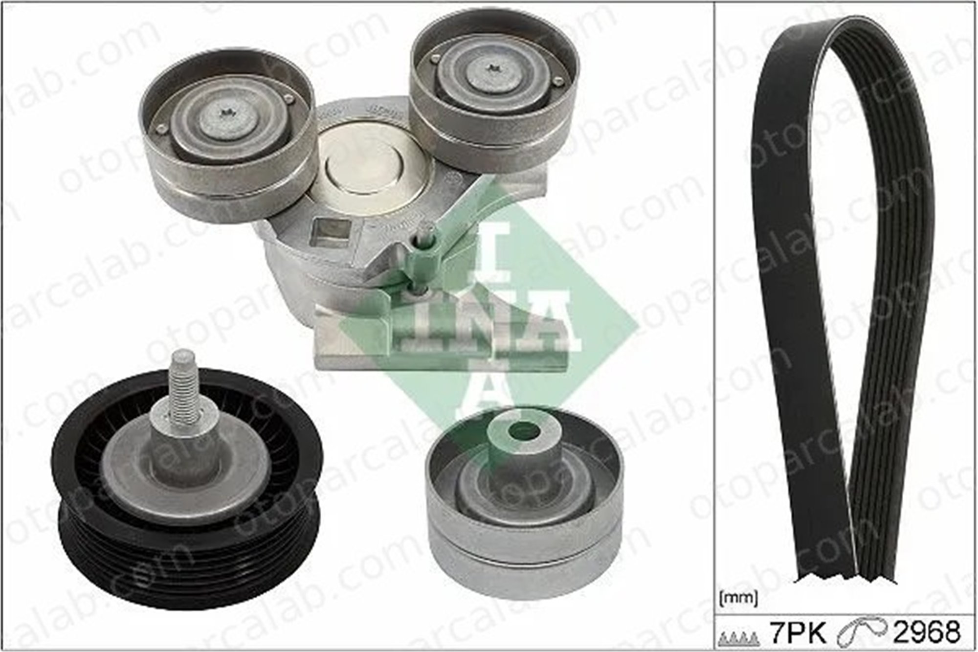 VEKA 49-1923 Vantilatör Kayış Gergi Rulmanı FORD RANGER TRANSIT V363 Panelvan/Van 1717608 1717609