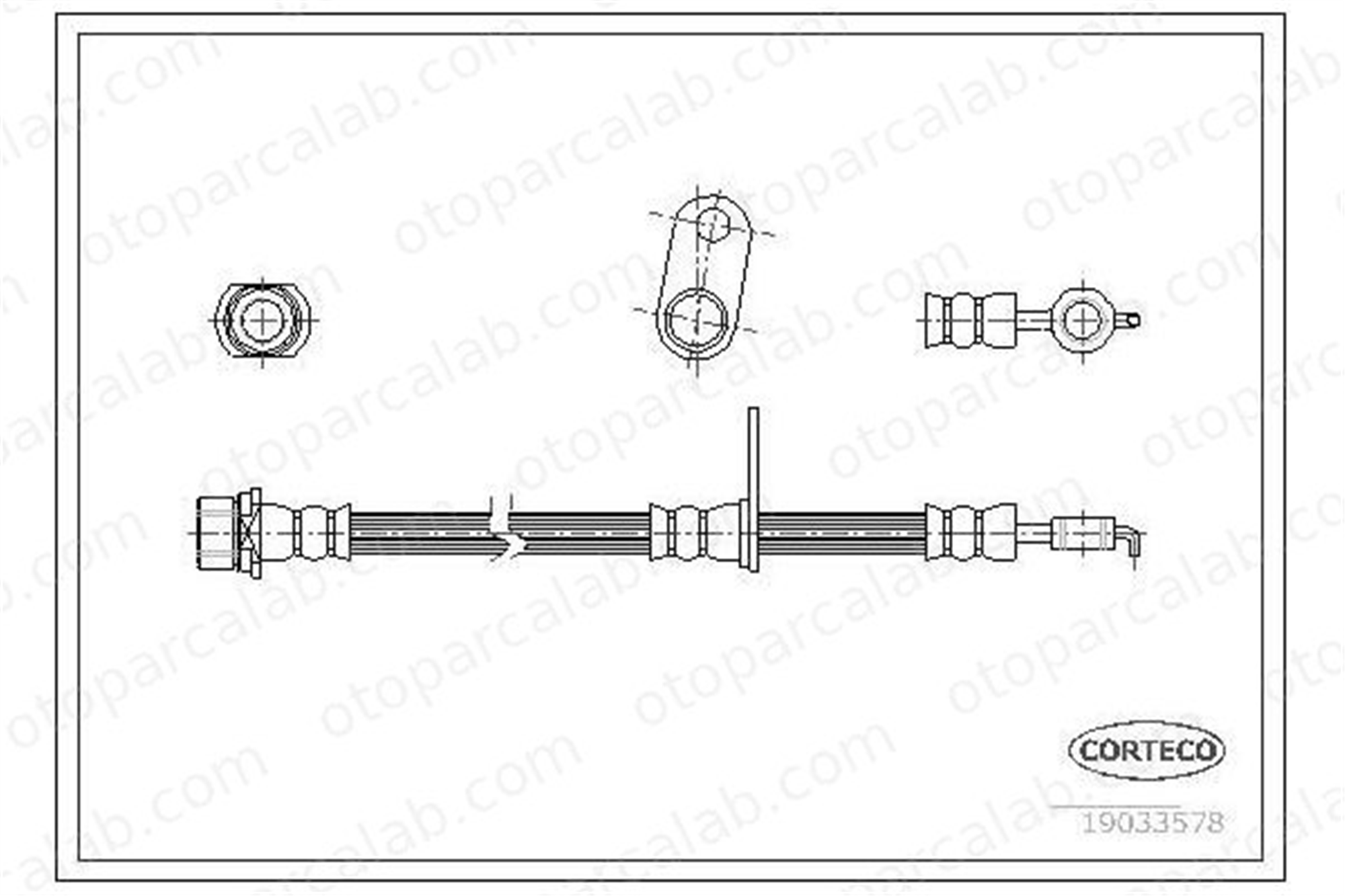 WALBURG WBH0183 Fren Hortumu Ön Sağ veya Sol TOYOTA AVENSIS COROLLA 90080 94199