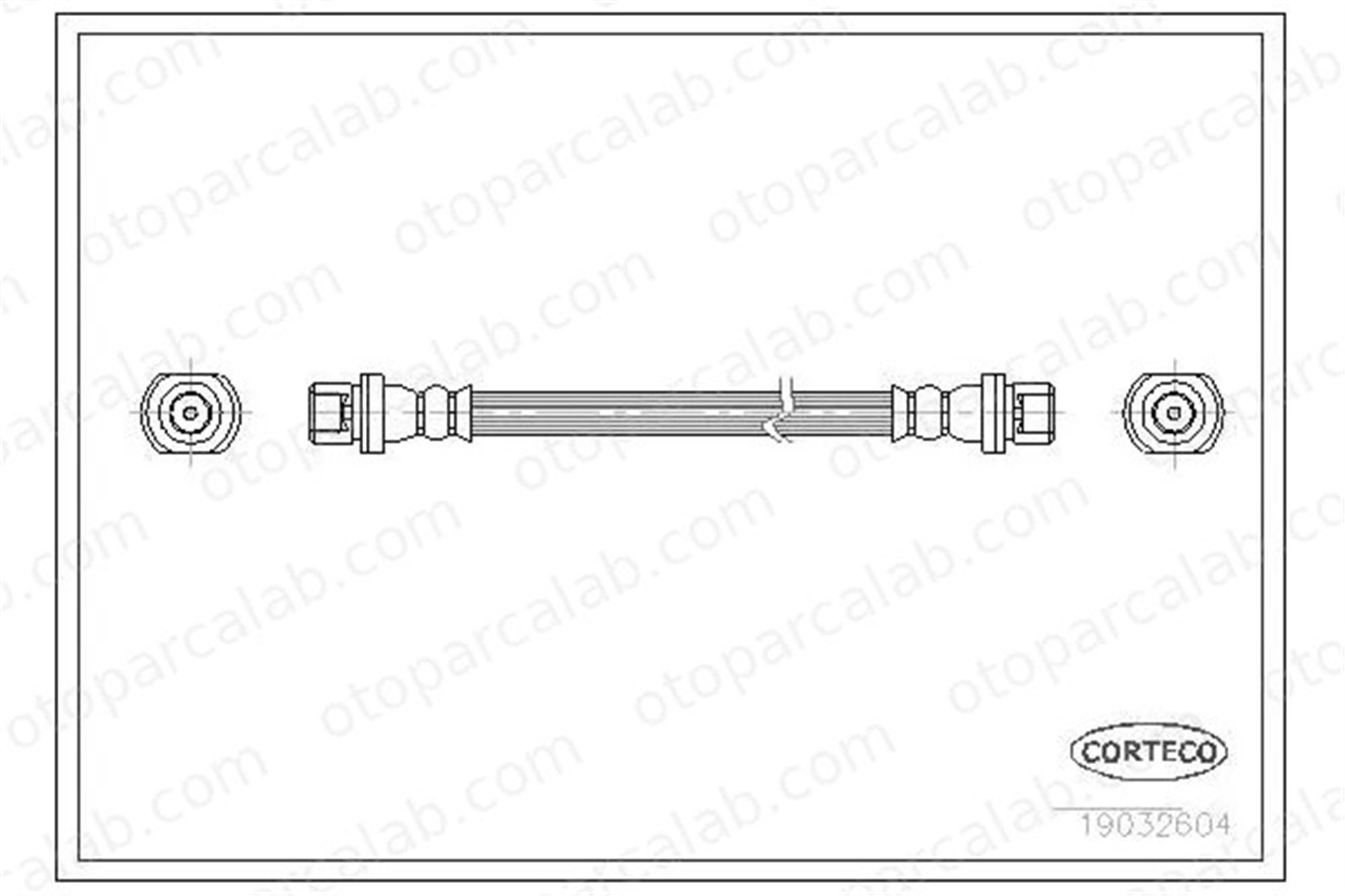 WALBURG WBH0191 Fren Hortumu Arka Sağ veya Sol TOYOTA YARIS VERSO YARIS 9094702C30
