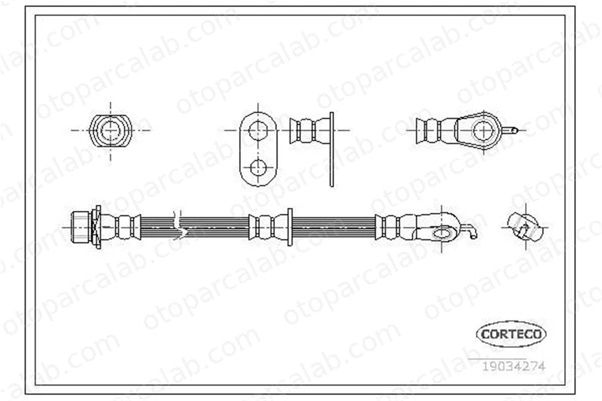 WALBURG WBH0553 Fren Hortumu Ön Sağ CITROËN C1 TOYOTA AYGO 4806E1 90947
