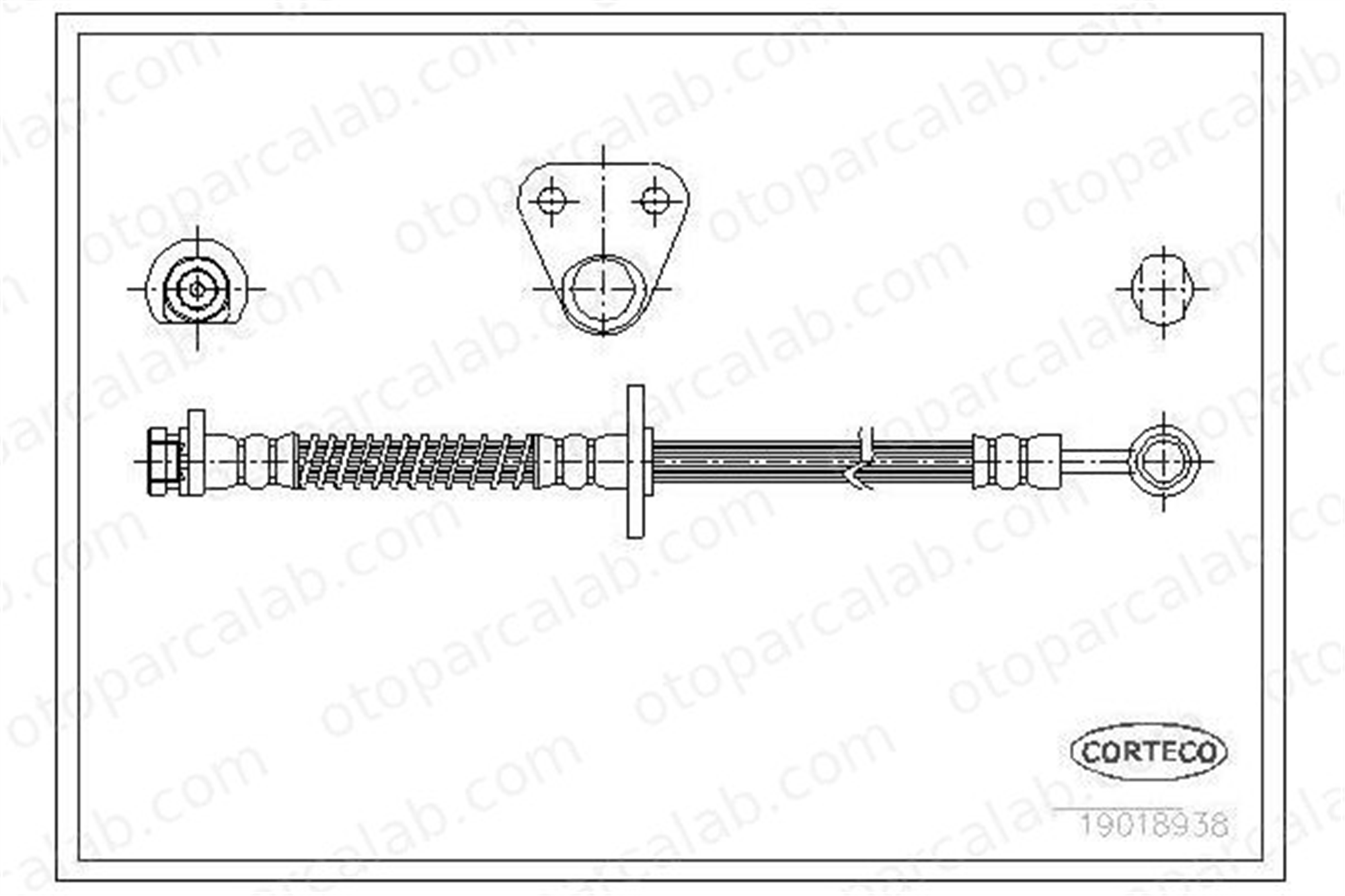 WALBURG WBH0803 Fren Hortumu Arka Sağ ROVER 800 TOYOTA COROLLA 90947 46410SG9010