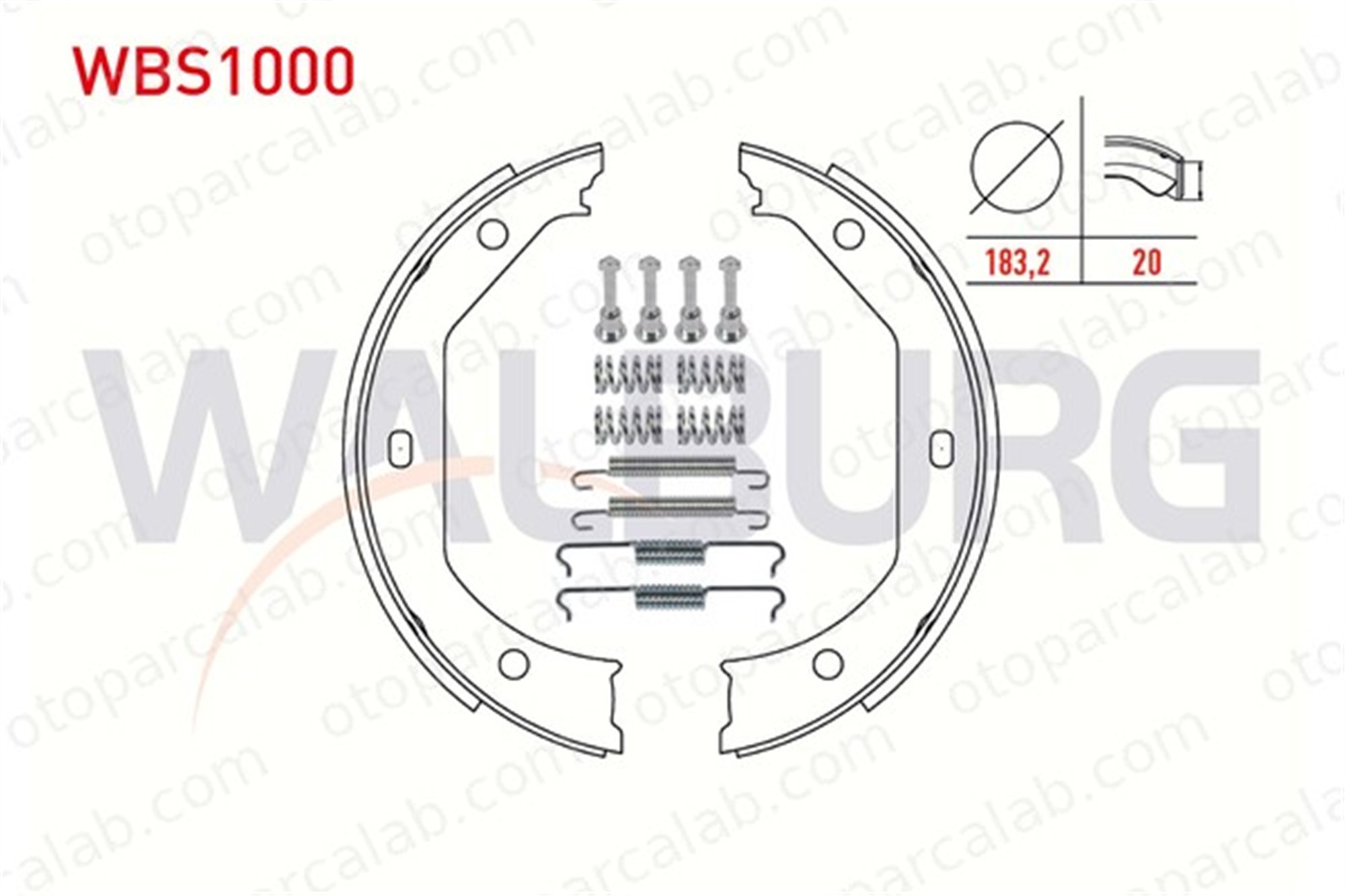 WALBURG WBS1000 El Fren Balatası BMW 3 Touring 3 1163988 2213311
