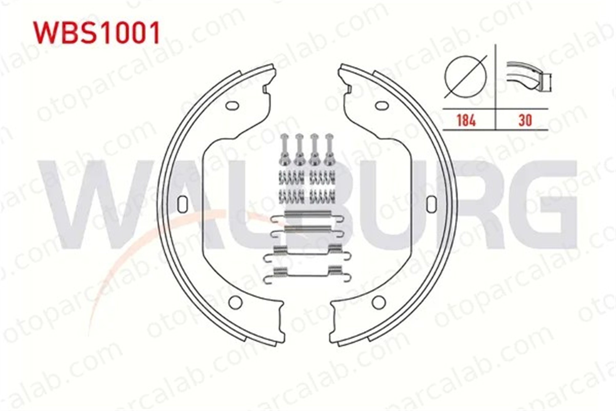 WALBURG WBS1001 El Fren Balatası BMW 5 5 Touring 1156962 1165546