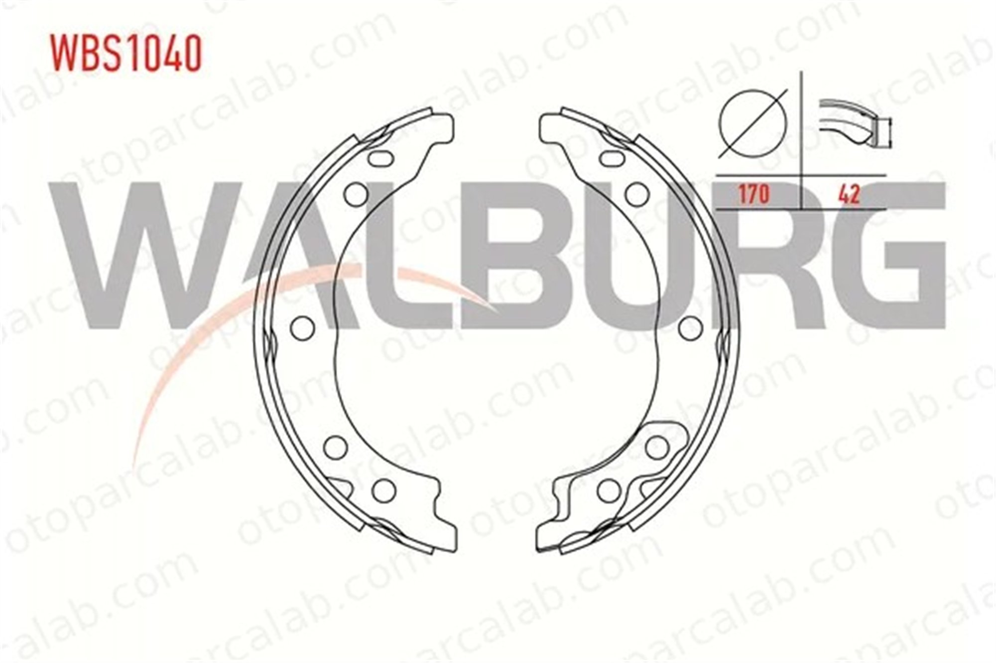 WALBURG WBS1040 El Fren Balatası CITROËN JUMPER Minibüs/Otobüs JUMPER Panelvan/Van 4241L1 4241L9