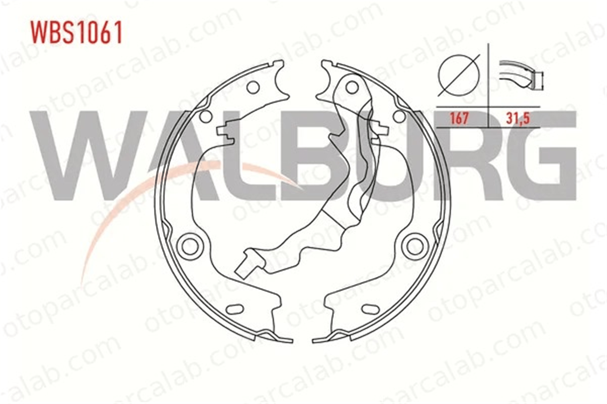 WALBURG WBS1061 El Fren Balatası KIA RIO II RIO II Sedan 583501GA00