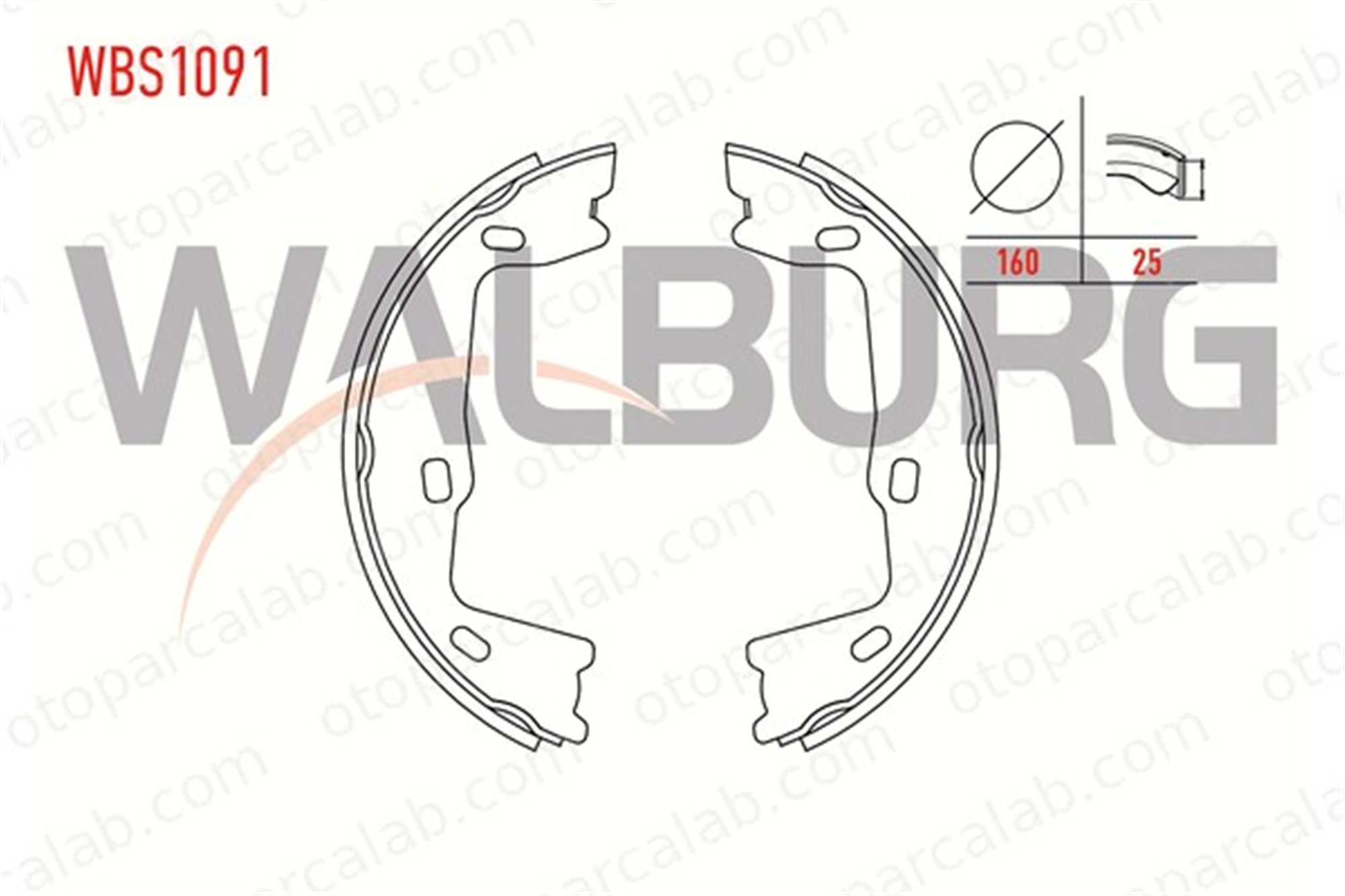 WALBURG WBS1091 El Fren Balatası OPEL OMEGA A OMEGA A Station wagon 1605686 1605764