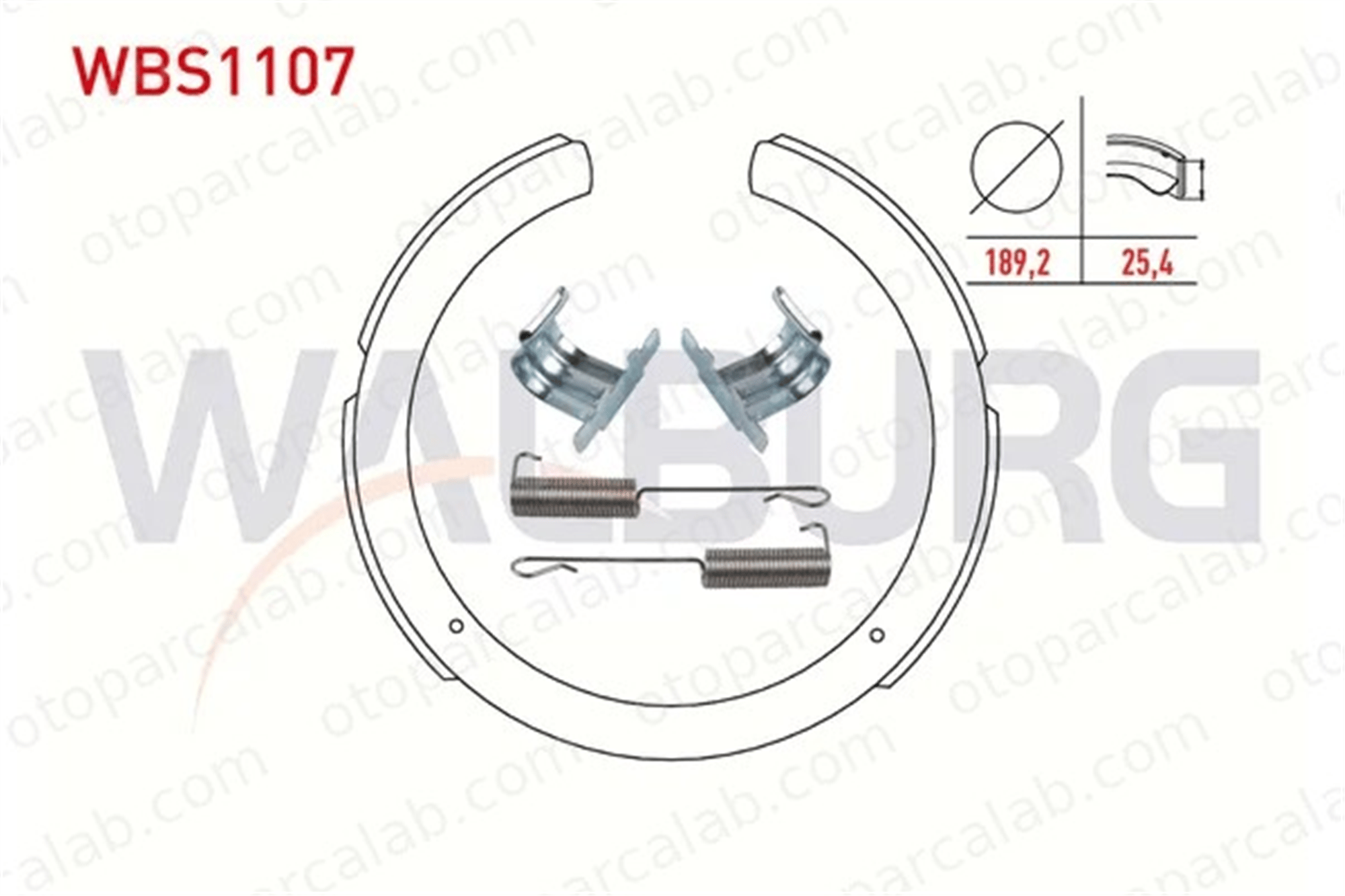 WALBURG WBS1107 El Fren Balatası SSANGYONG KORANDO MUSSO 483KT05000 483KT05010