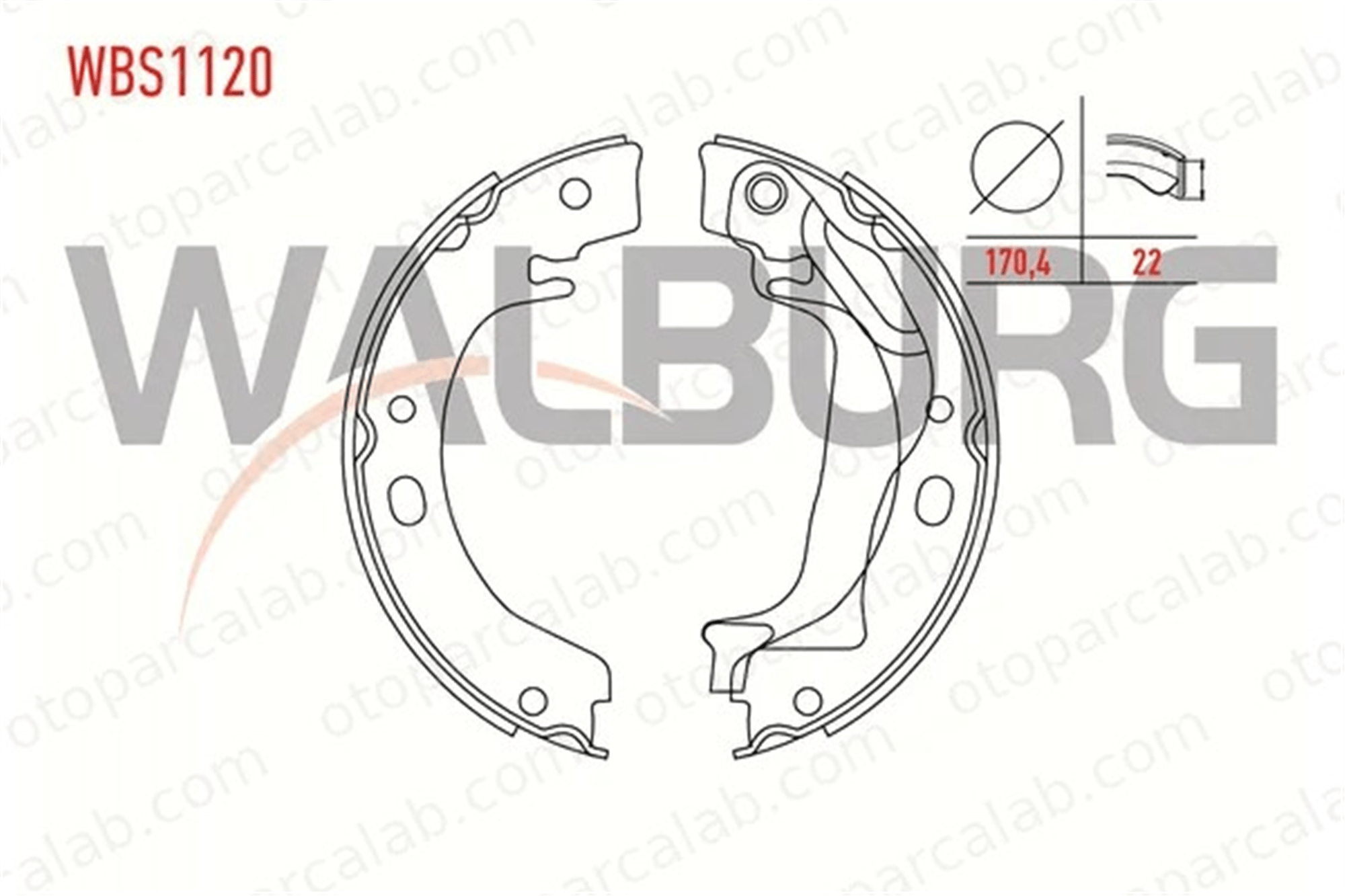 WALBURG WBS1120 El Fren Balatası TOYOTA COROLLA COROLLA Sedan 449502070 449502120