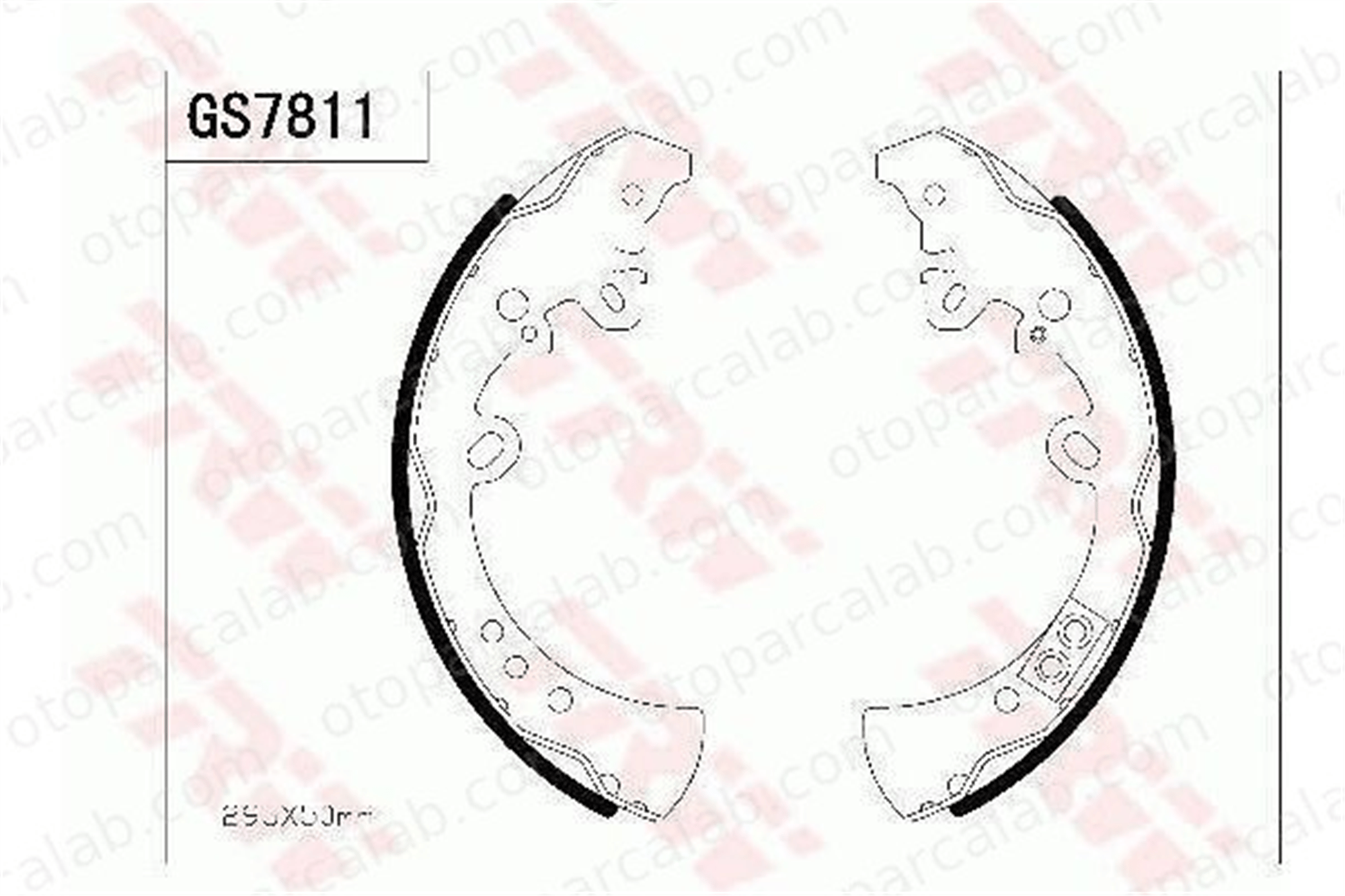 WALBURG WBS1121 Fren Pabuçlu Balata Arka TOYOTA HILUX VIII Pick-up HILUX VII Pick-up 44950K020 44950K070