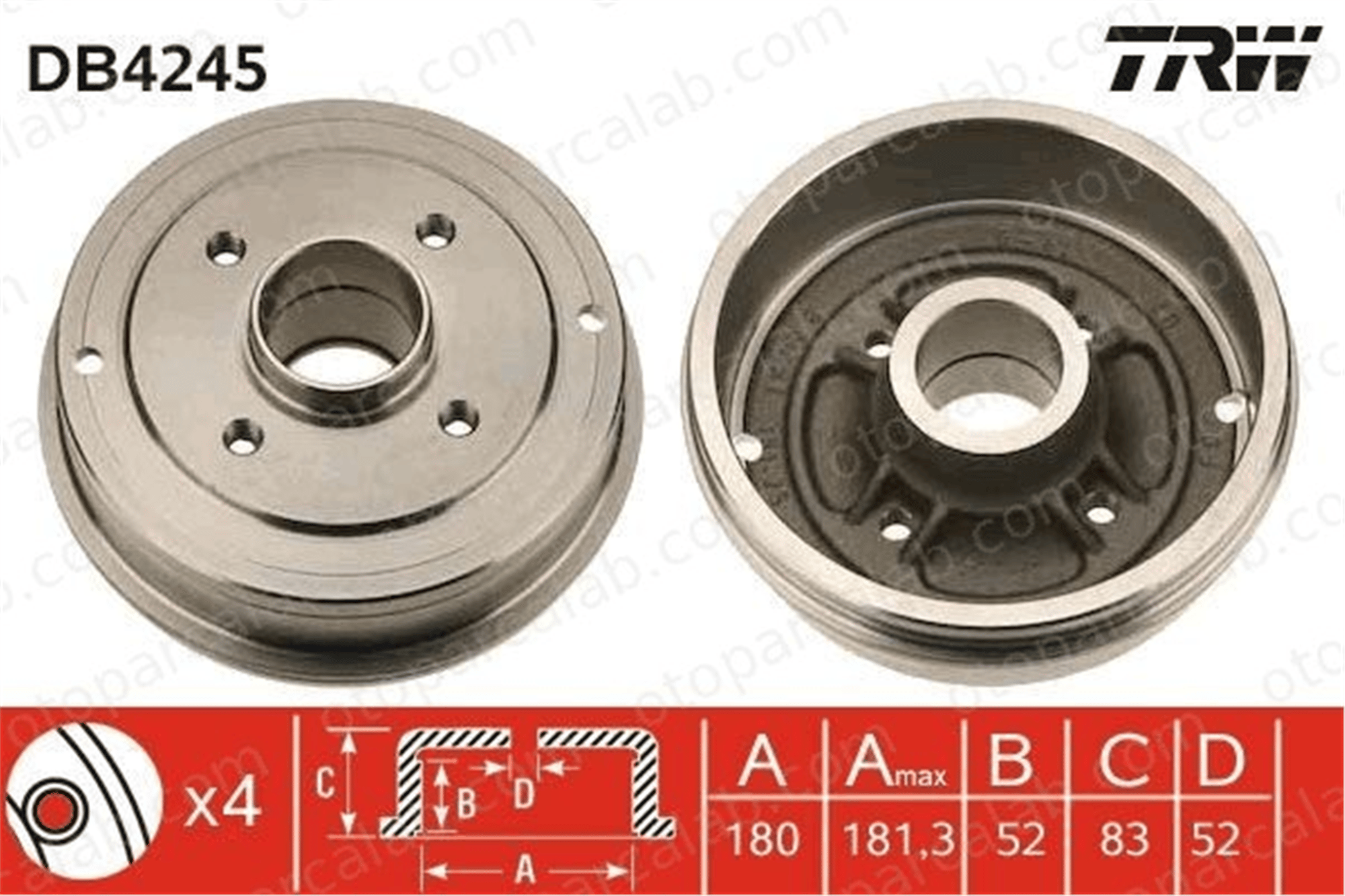 WALBURG WDR1032 Kampana Arka Sağ veya Sol RENAULT CLIO II 19 II 7700419824 7700783030