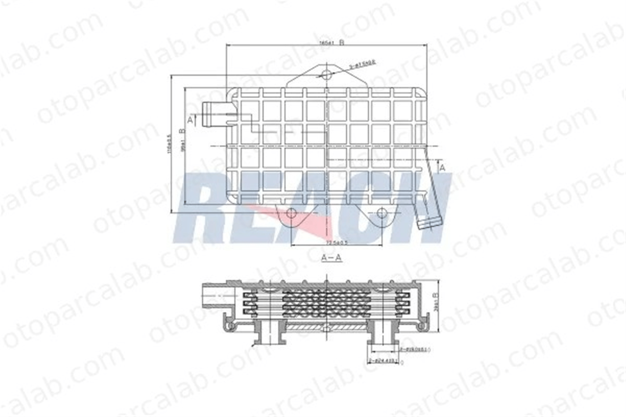 WENDERPARTS MA6011800065 Motor Yağ Soğutucu MERCEDES-BENZ SPRINTER 4-t Panelvan/Van SPRINTER 4-t Platform şasi A6011800065 6011800065