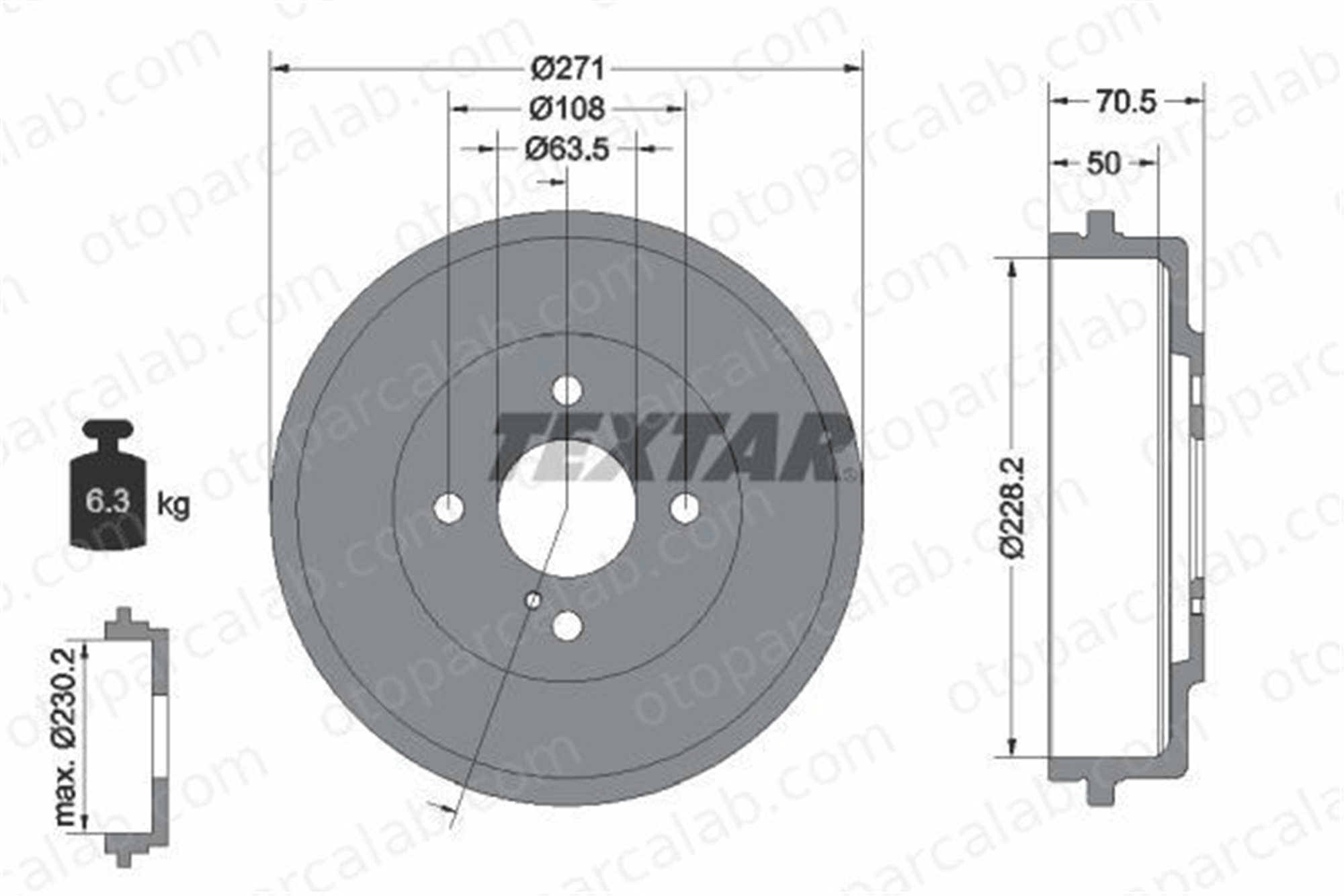 WOD 13544 Kampana Arka Sağ veya Sol FORD B-MAX B-MAX Van EY161126AA 1752037