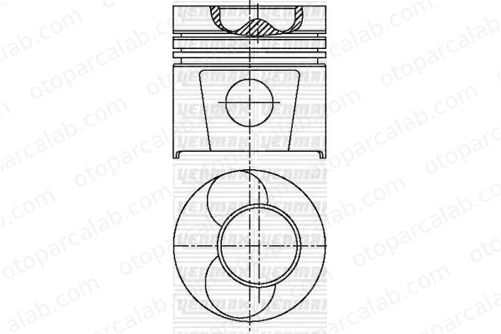 YENMAK 31-03427-150 Piston (100.00MM-STD) FORD TRANSIT Minibüs/Otobüs TRANSIT Panelvan/Van