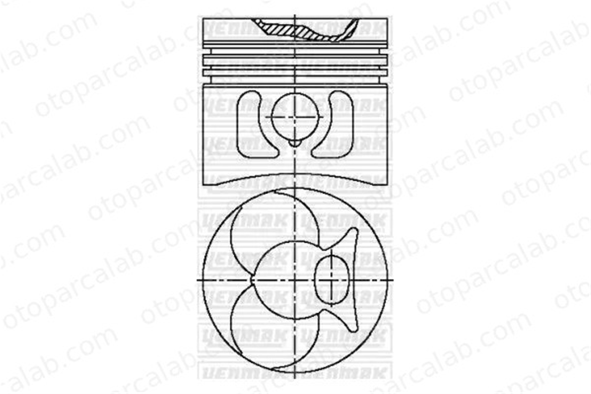 YENMAK 31-03633-000 Piston (90.90MM-STD) MERCEDES-BENZ T1 Platform şasi 123 Sedan A6160306417 6160303917