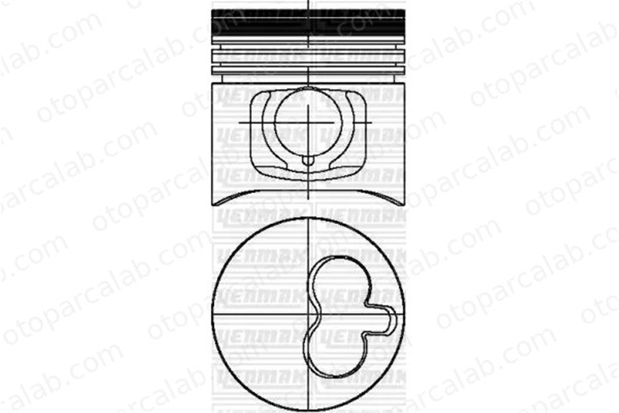 YENMAK 31-03686-000 Piston (93.00MM-STD) RENAULT MASTER I Panelvan/Van IVECO DAILY I Panelvan/Van 7301808 7301811