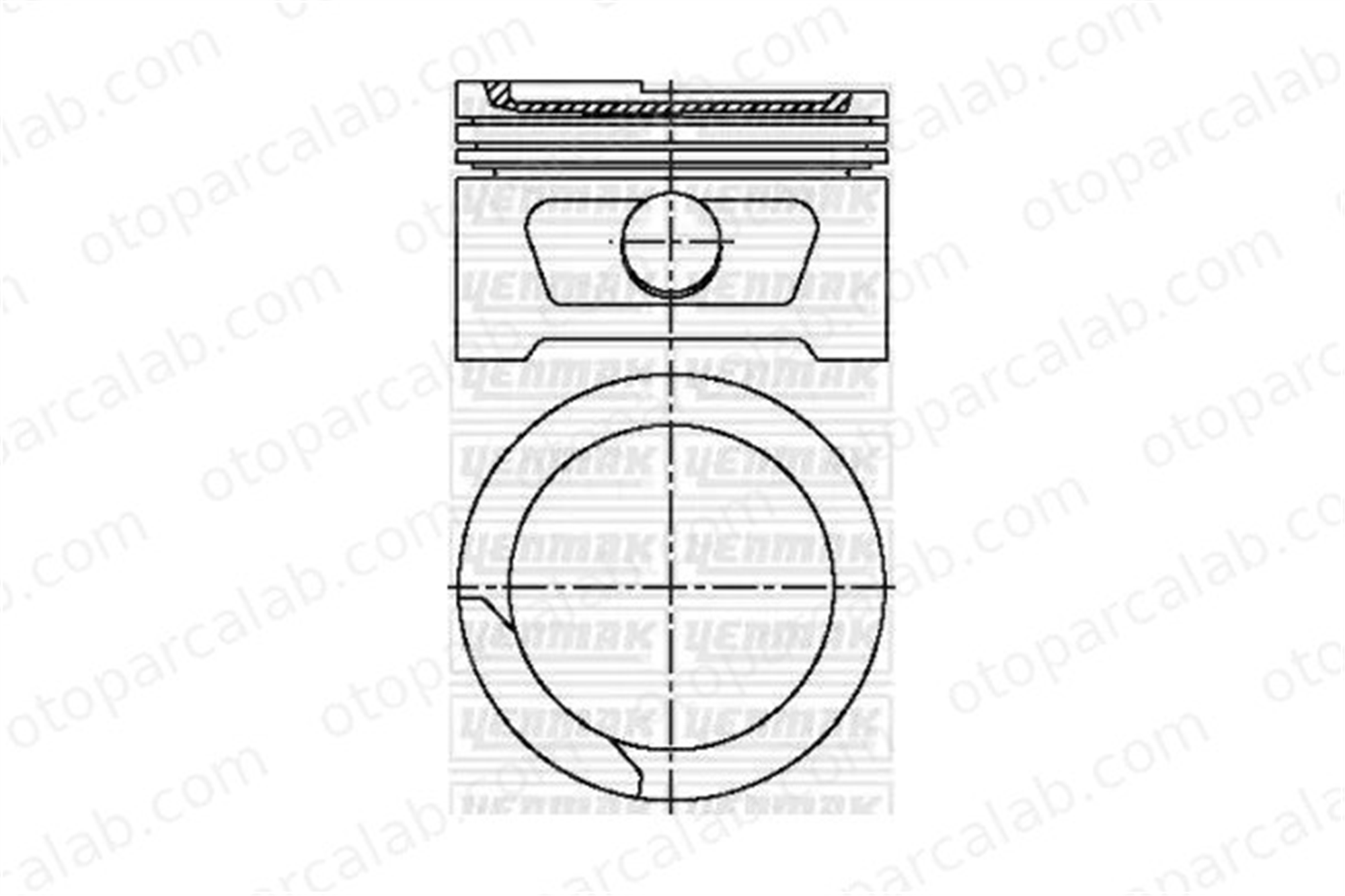 YENMAK 31-03803-050 Piston (79.50MM-0.50) OPEL ASCONA C ASCONA C Hatchback 3103803050 624202