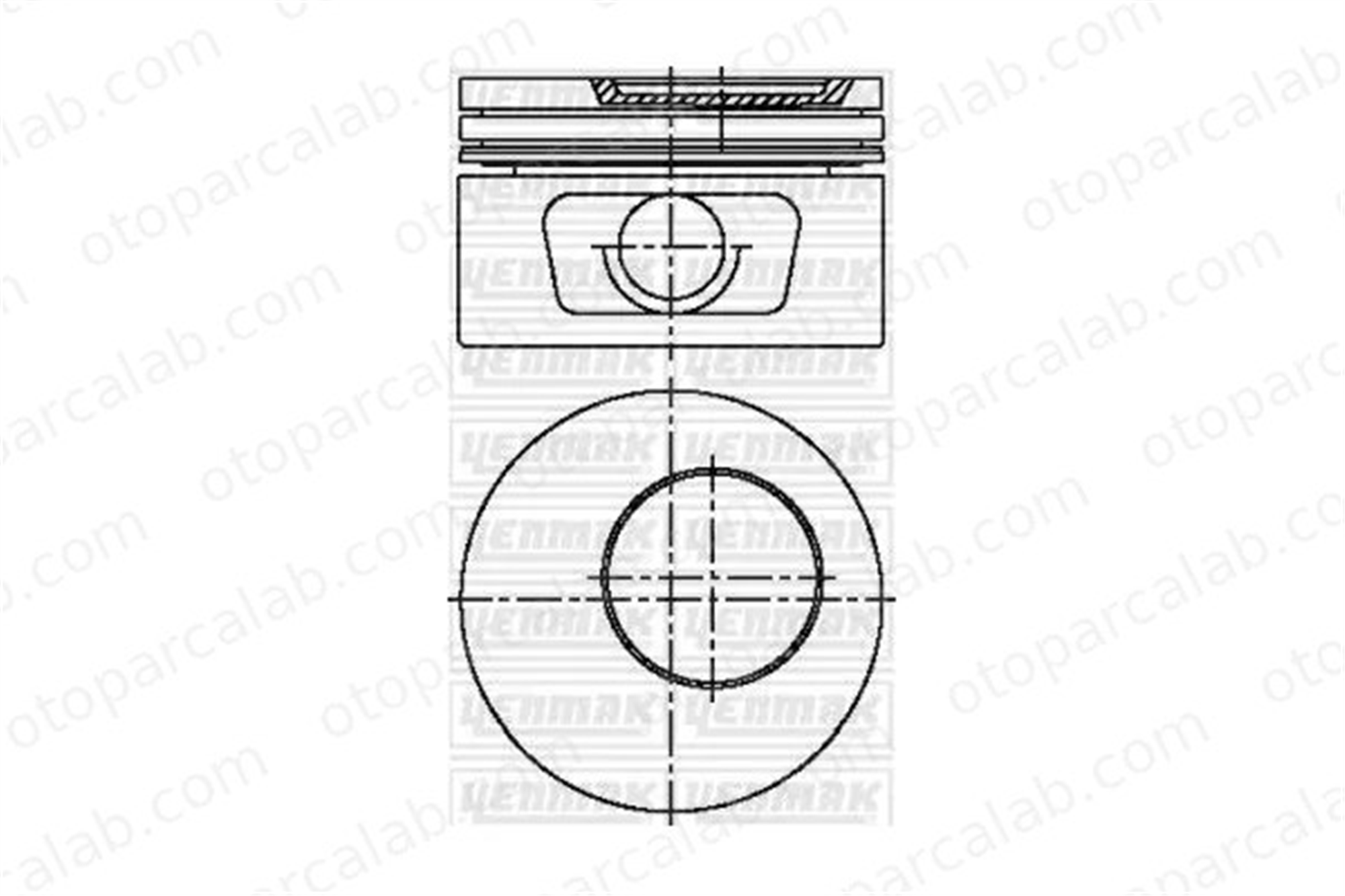 YENMAK 31-03804-000 Piston (84.80MM-STD) OPEL OMEGA A OMEGA A Station wagon 8771691STD000G 623065