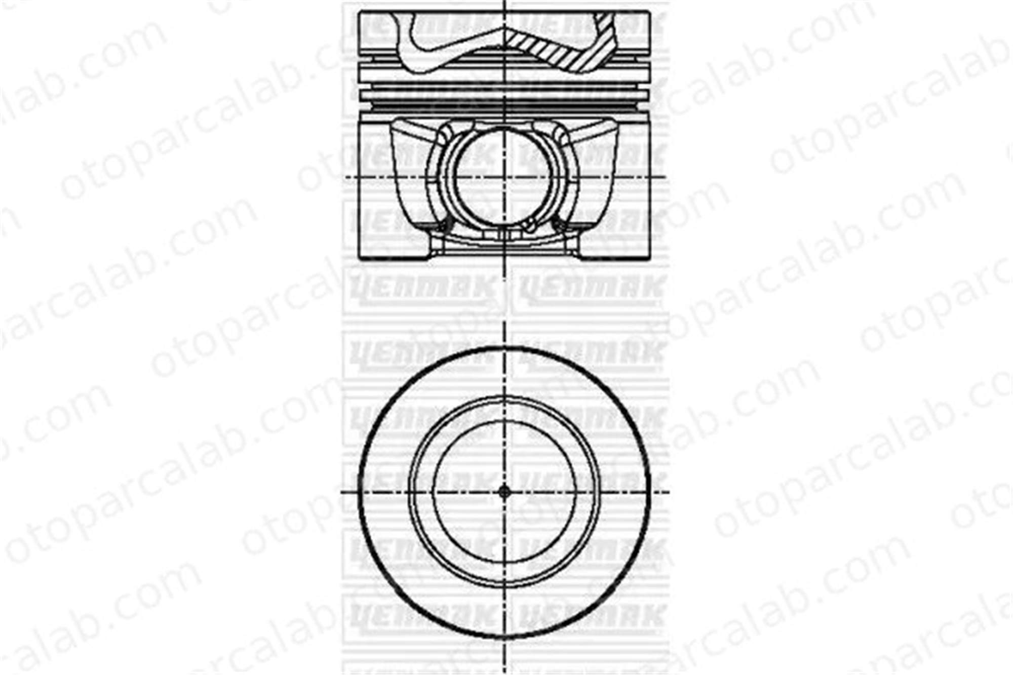 YENMAK 31-04341-050 Piston (81.51MM-0.50) AUDI A4 B8 A4 B8 Avant 03L107065G001