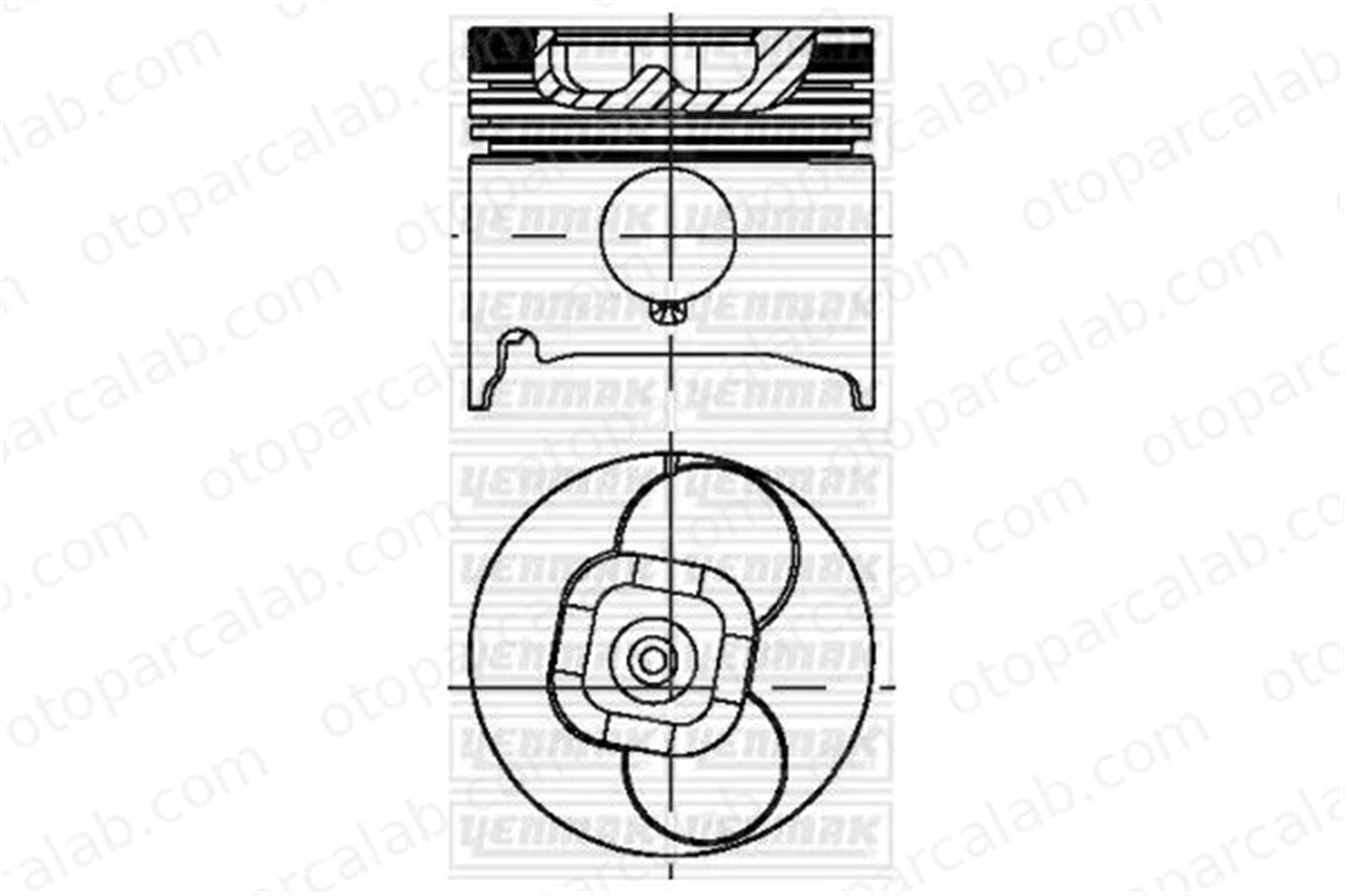 YENMAK 31-04386-000 Piston (93.00MM-STD) ISUZU CAMPO OPEL CAMPO 4386STD 8941527121