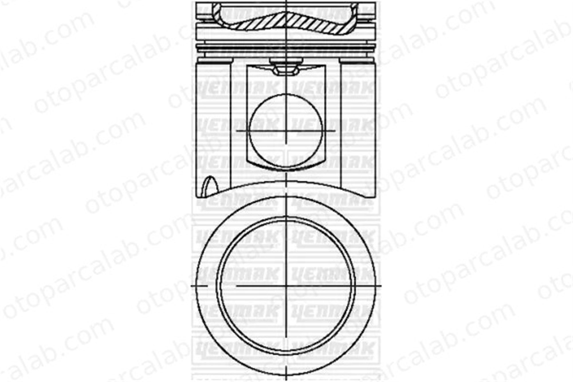 YENMAK 31-04747-000 Piston (128.00MM-STD) MERCEDES-BENZ AROCS ACTROS MP4 / MP5 8770510STDC 99948600