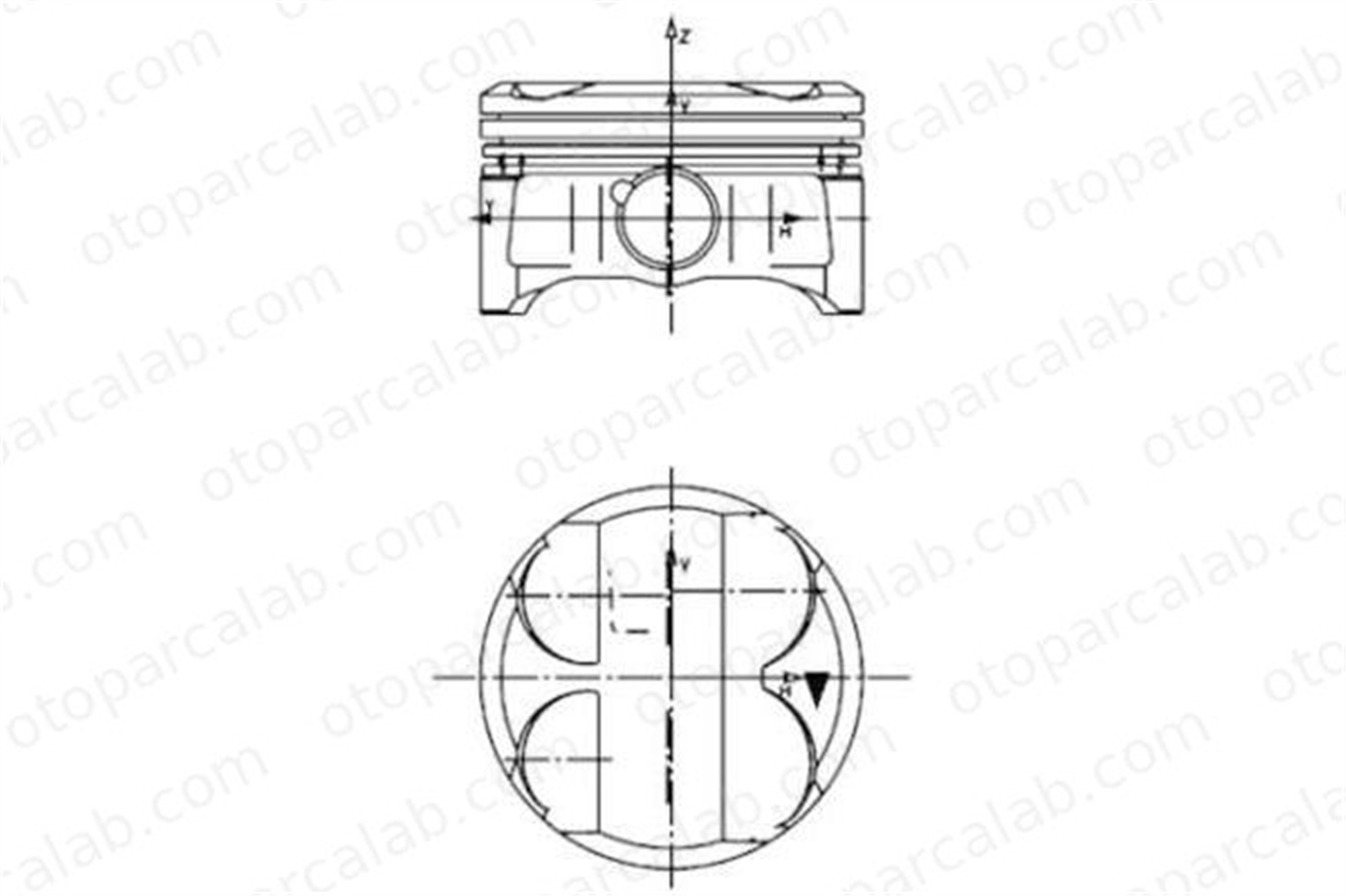 YENMAK 39-04621-000 Piston (84.00MM-STD) BMW 3 1 11257562453 11257531563