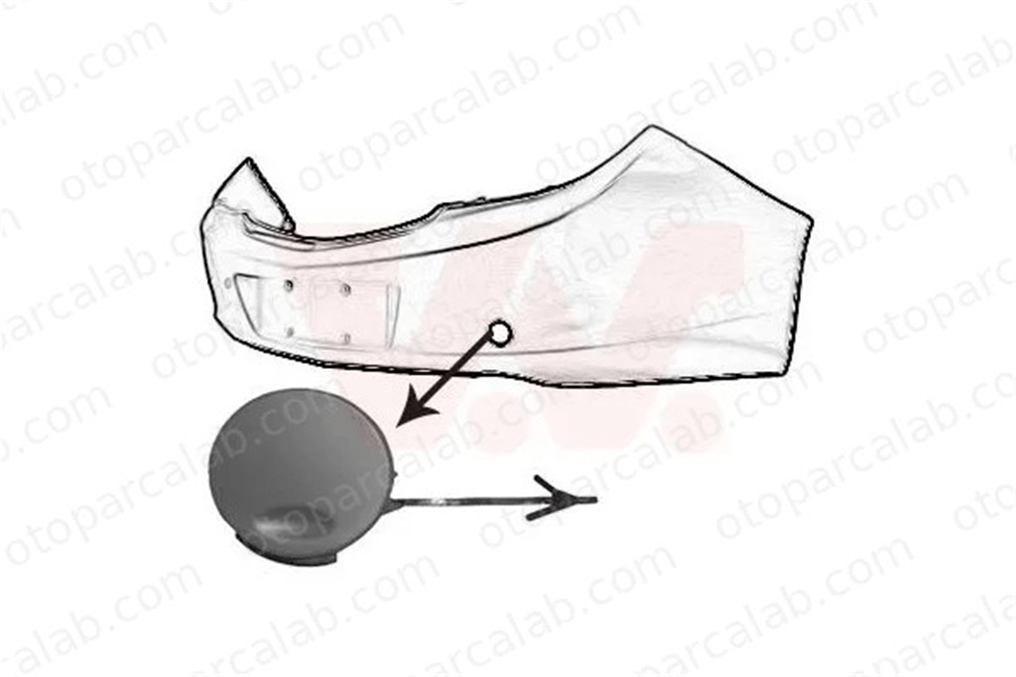 YTT Y21554 Tampon Çeki Demir Kapağı Ön OPEL INSIGNIA A INSIGNIA A Sedan 222037 13238745