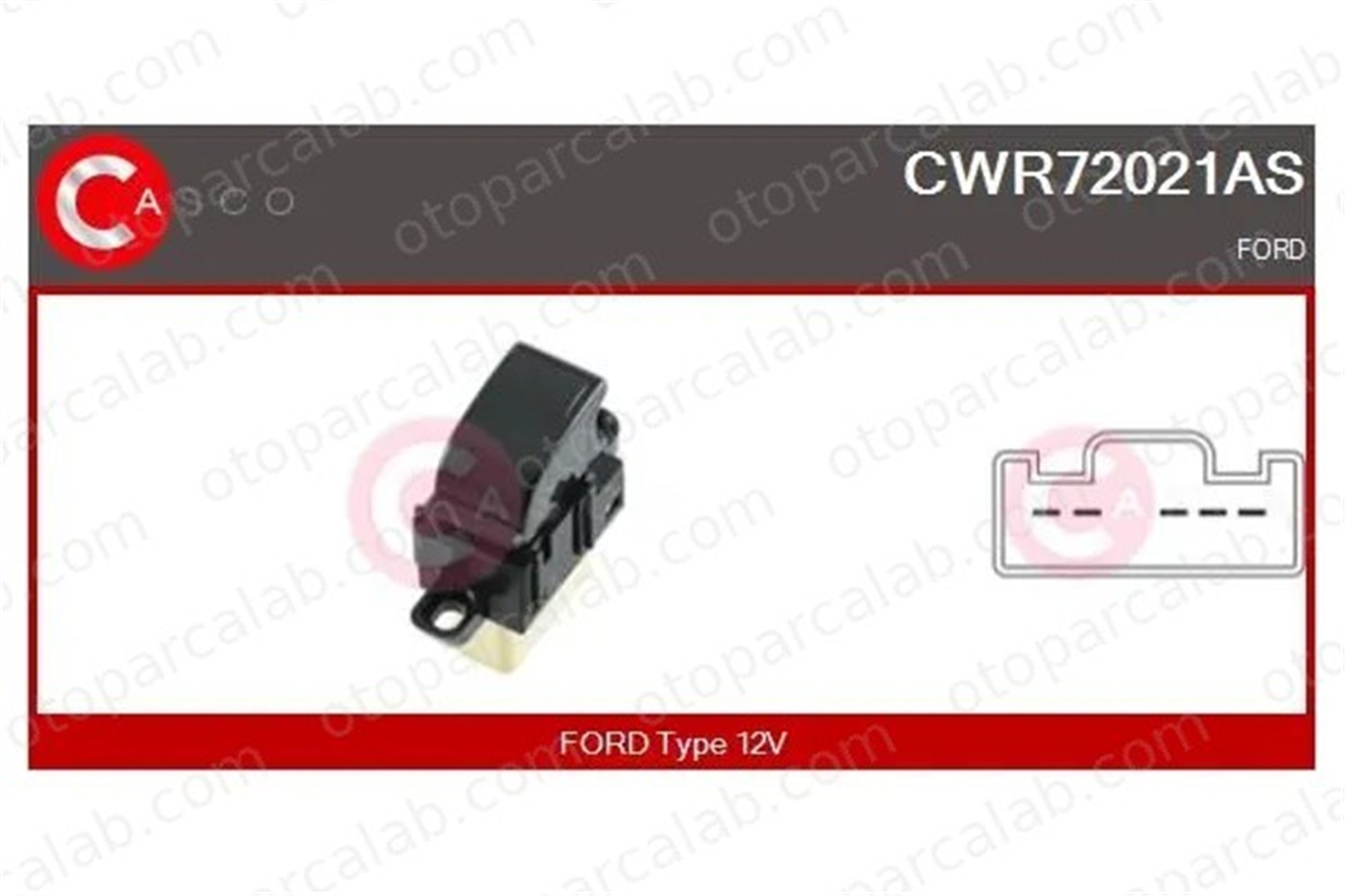 ZEGEN ZSW1677 Cam Açma Düğmesi Ön Sağ FORD RANGER 2M3414529BA