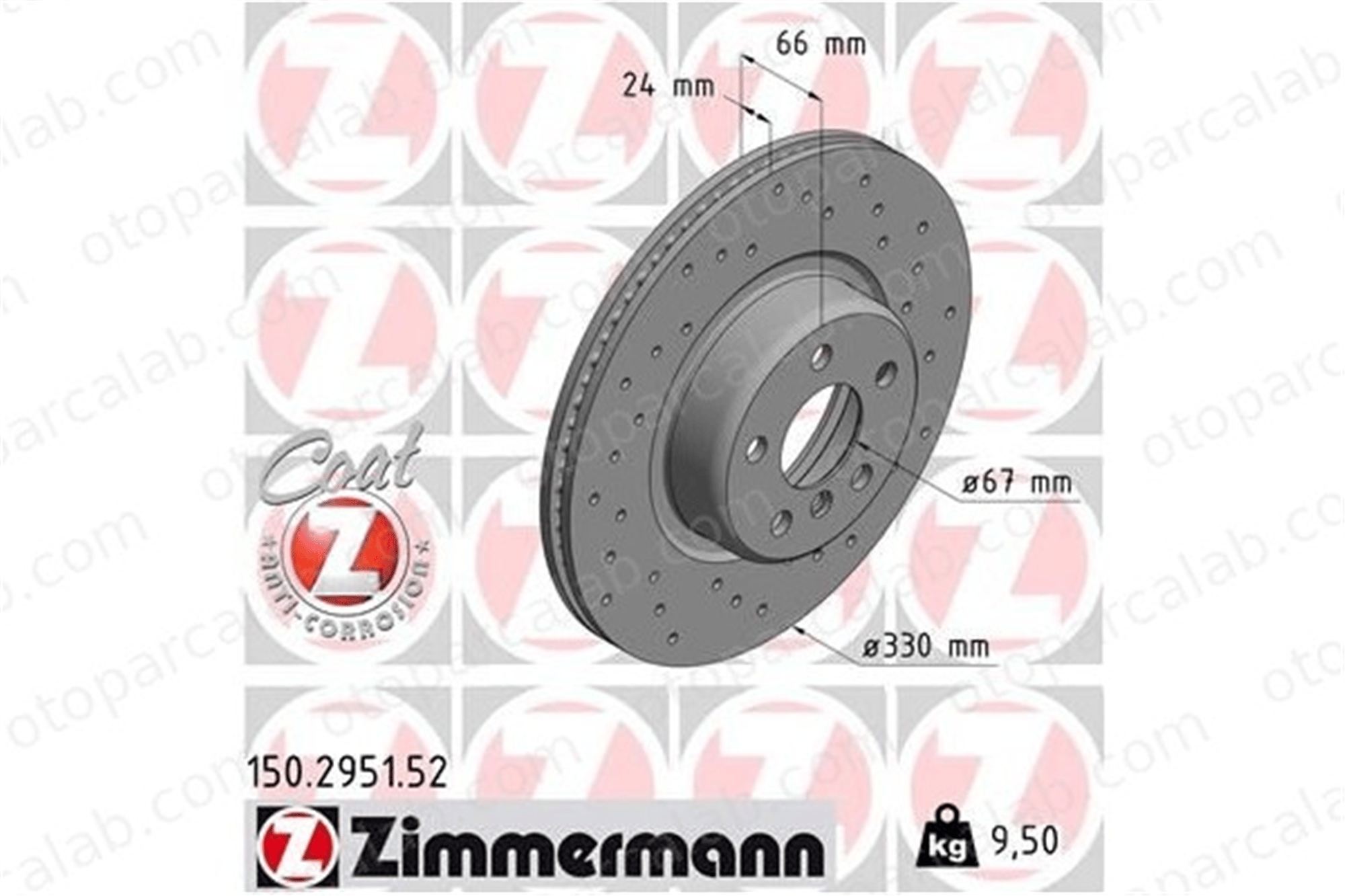 ZIMMERMANN 150.2951.52 Fren Disk Ayna Ön Sağ ve Sol BMW X3 5 34106865722 34106880072