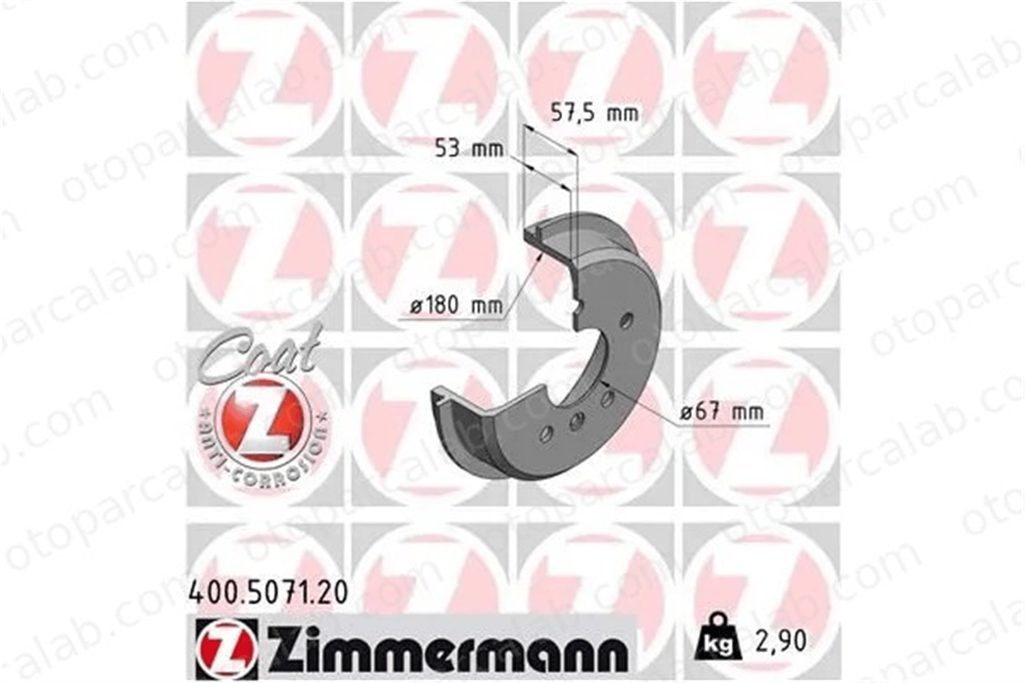 ZIMMERMANN 400.5071.20 Kampana Arka Sağ veya Sol MERCEDES-BENZ A-SERISI A1684230401 1684230201