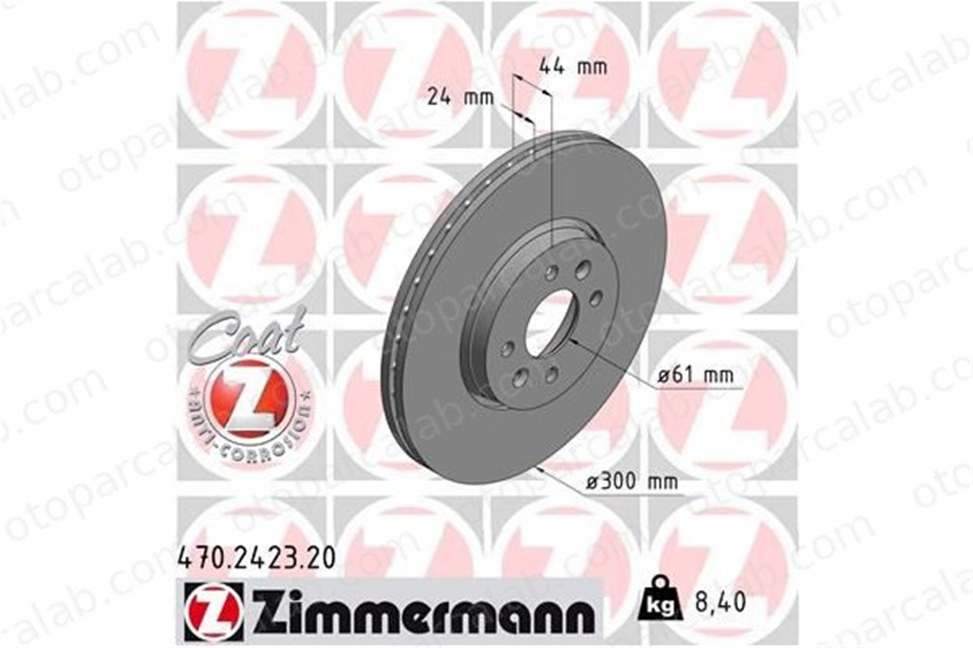 ZIMMERMANN 470.2423.20 Fren Disk Ayna Ön Sağ ve Sol RENAULT SCÉNIC II GRAND SCÉNIC II 7701207798 7701207897