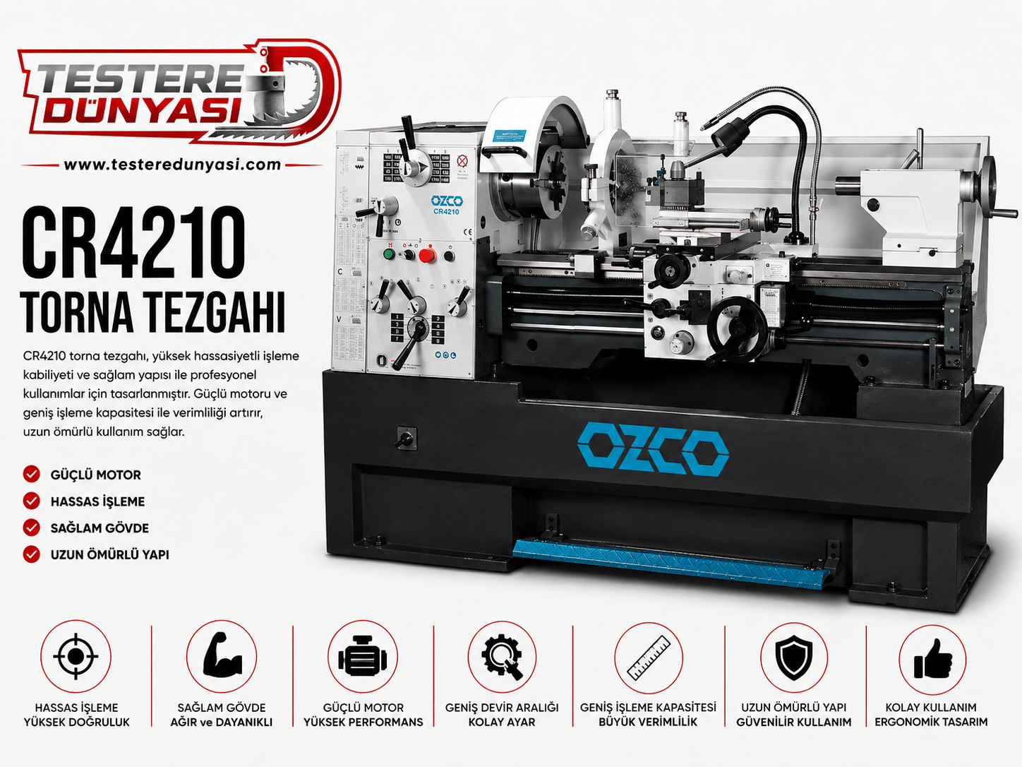 OCO CR4210 UNIVERSAL TORNA TEZGAHI