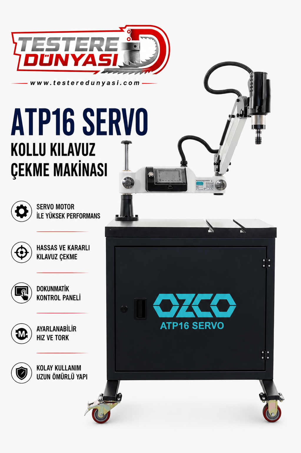 OZCO ATP16 SERVO KILAVUZ ÇEKME MAKİNASI