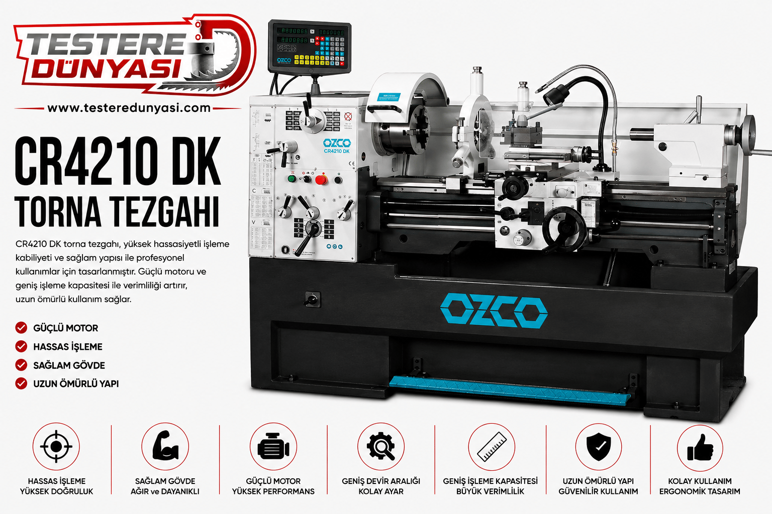 OZCO CR4210 DK UNIVERSAL TORNA TEZGAHI